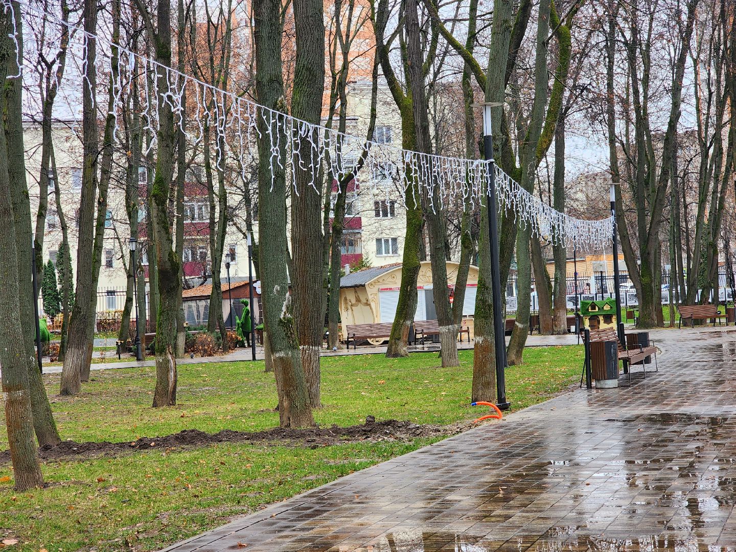 Подольск , Подготовка к зиме, Парк Талалихина ,
