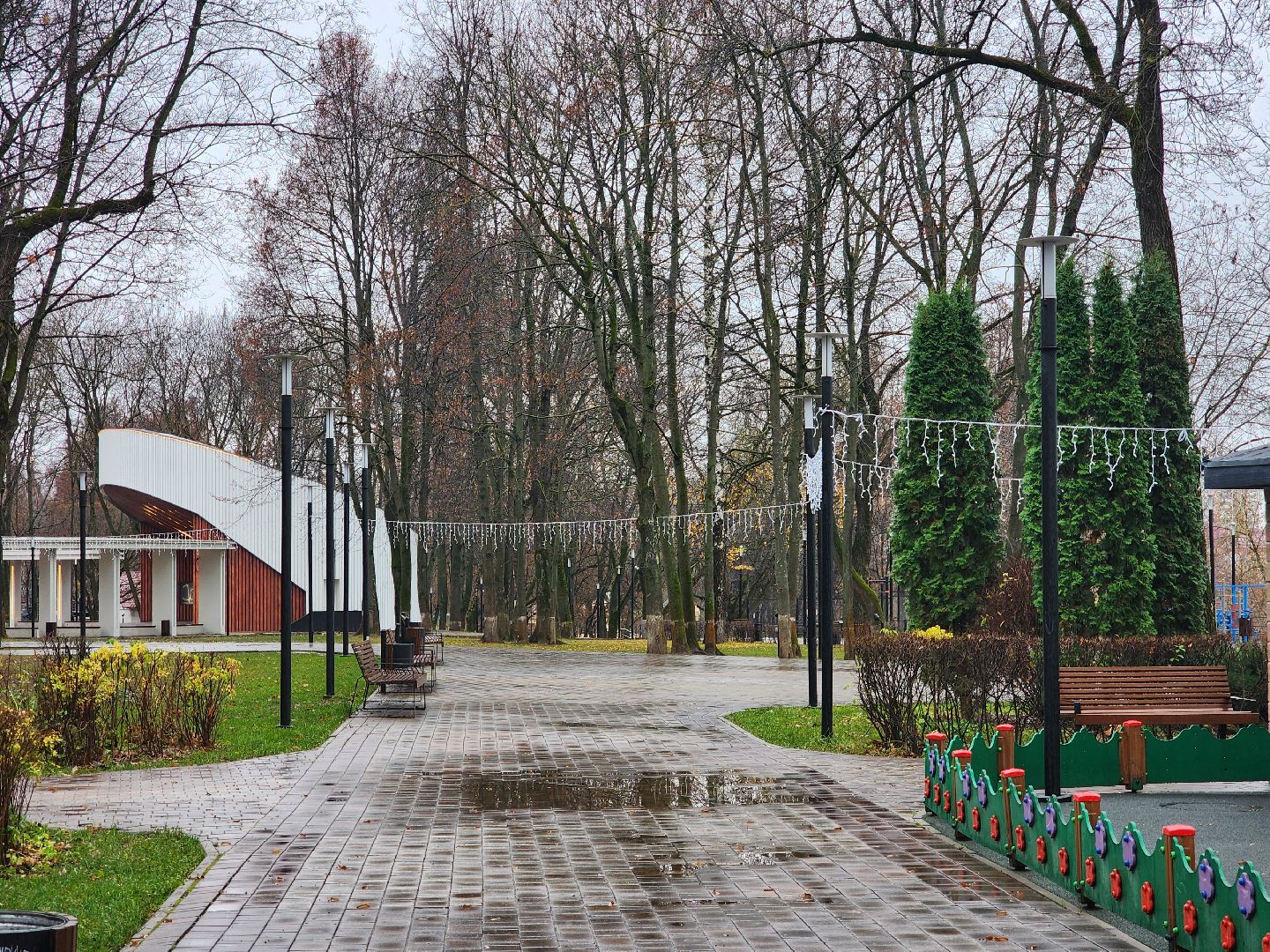 Подольск , Подготовка к зиме, Парк Талалихина ,