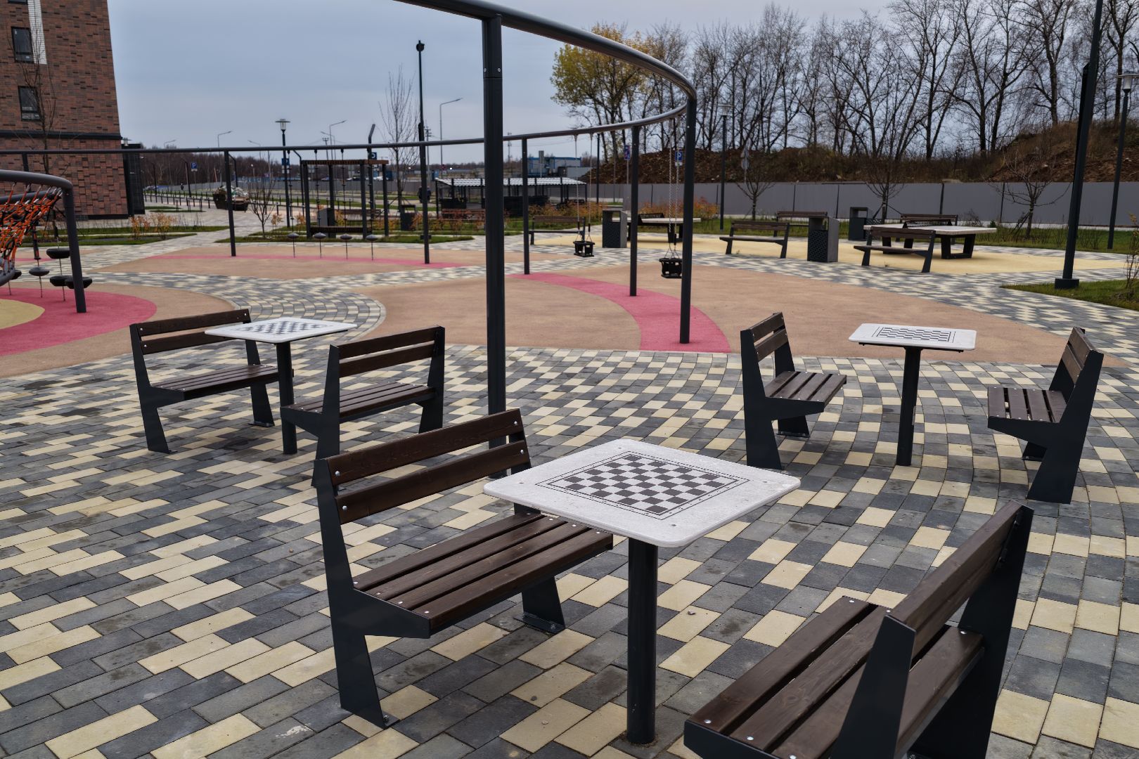 видео с коптера, детская площадка в видном, жк первый южный,