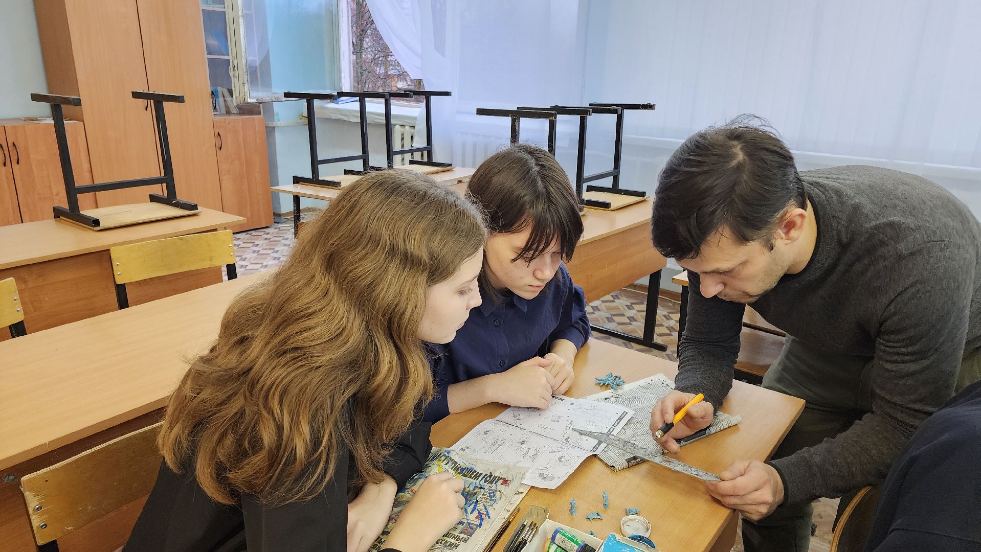 кашира, школа, диорама, афганская война, чеченская война, школьный музей,