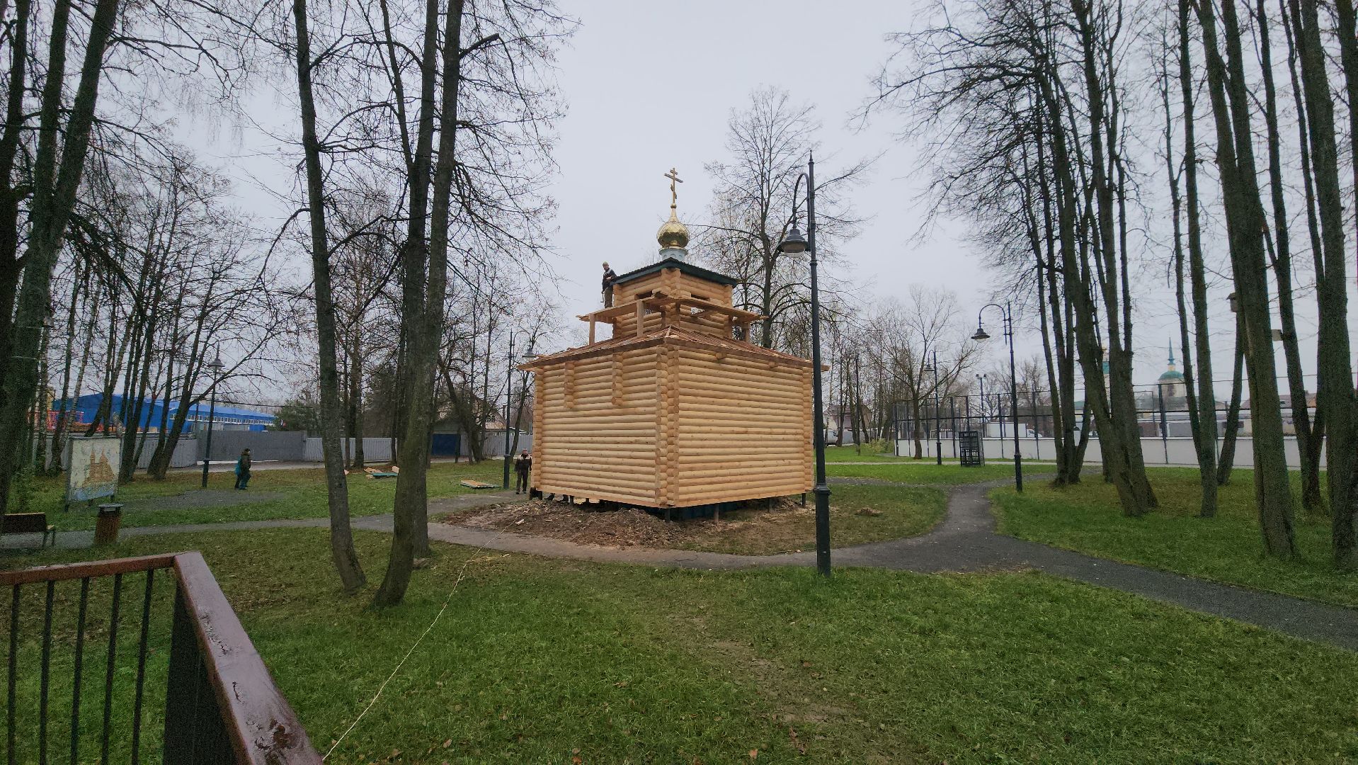 Парк Киово , Лобня, Купель, Строительство ,