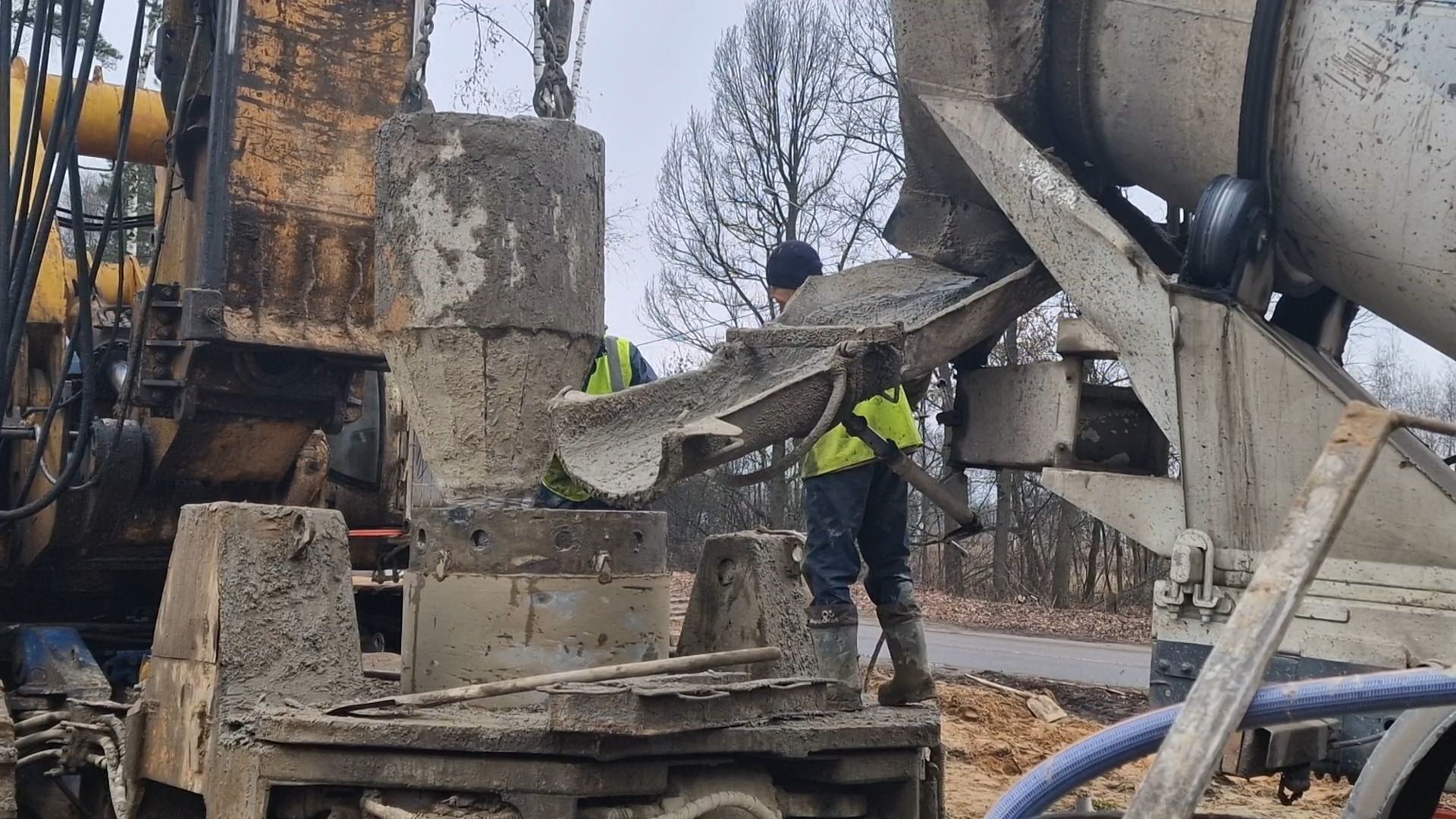 строительство путепровода у деревни черное в балашихе, балашиха,