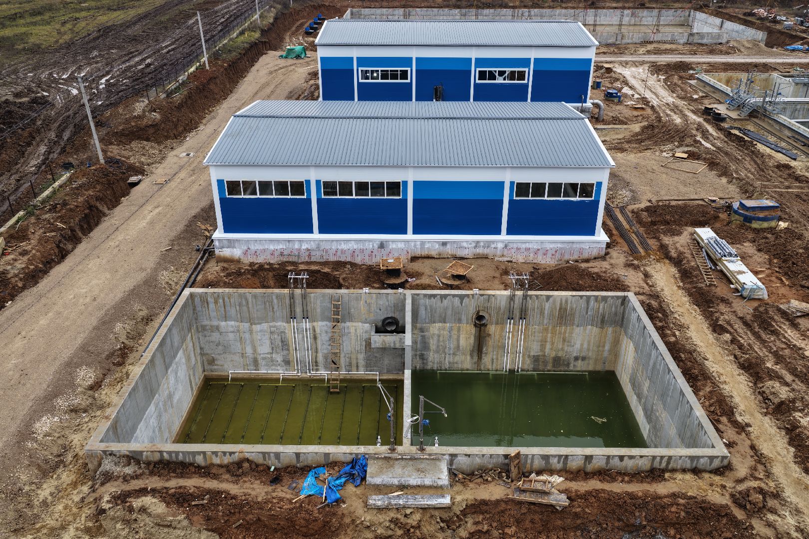 видео с коптера, очистные в кашире, новые очистные сооружения,