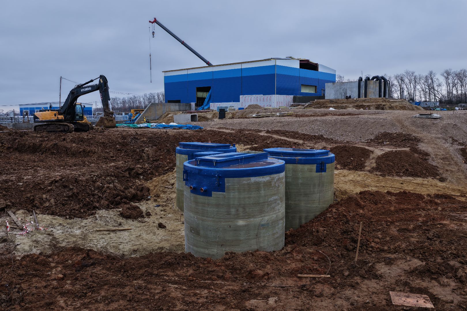 видео с коптера, очистные в кашире, новые очистные сооружения,