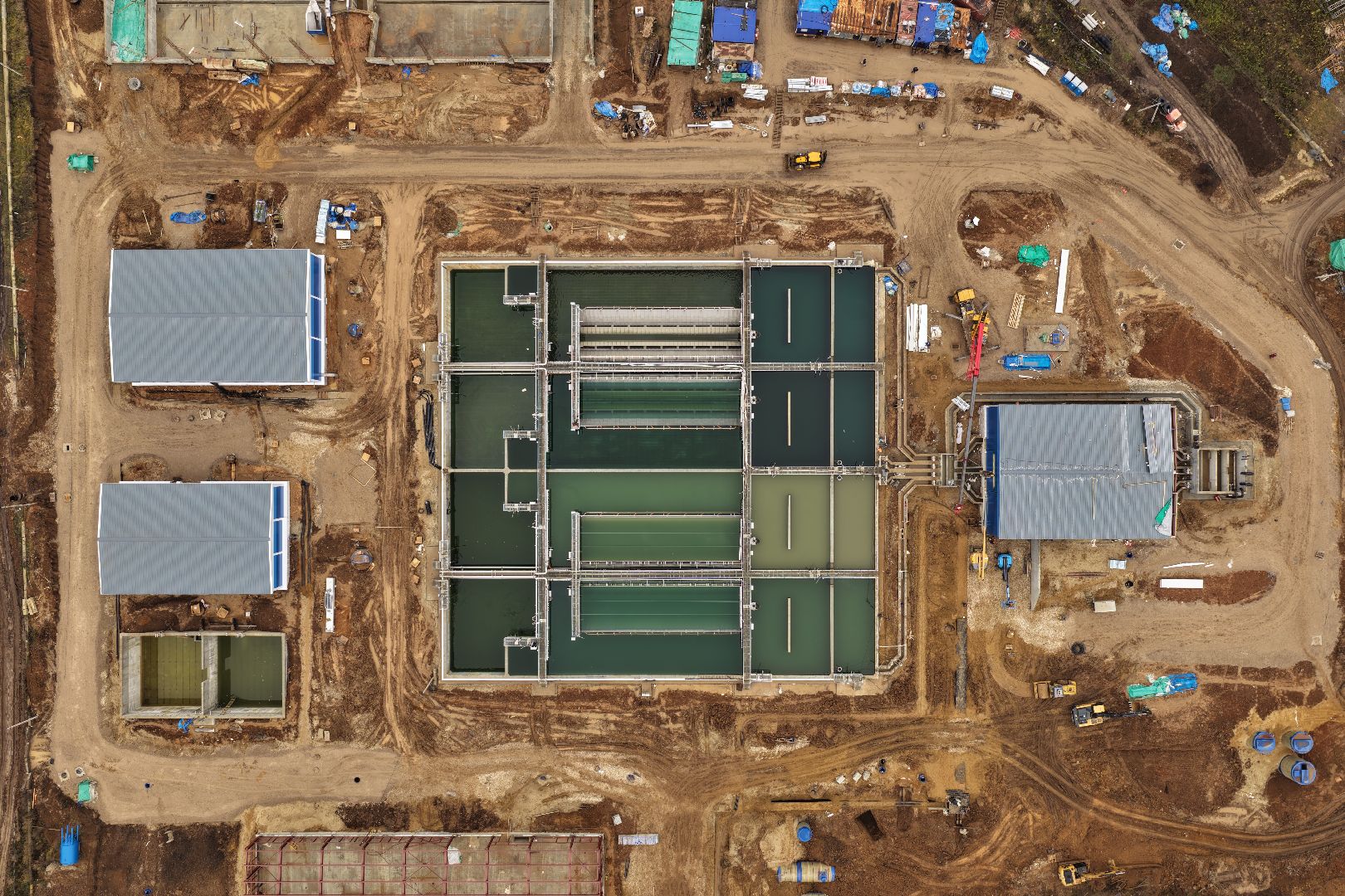 видео с коптера, очистные в кашире, новые очистные сооружения,