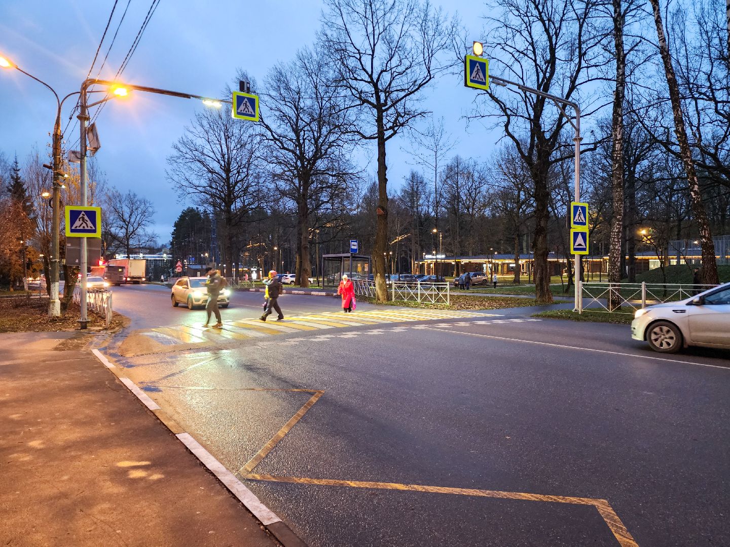 Подольск, Пешеходный переход,Световая проекция,