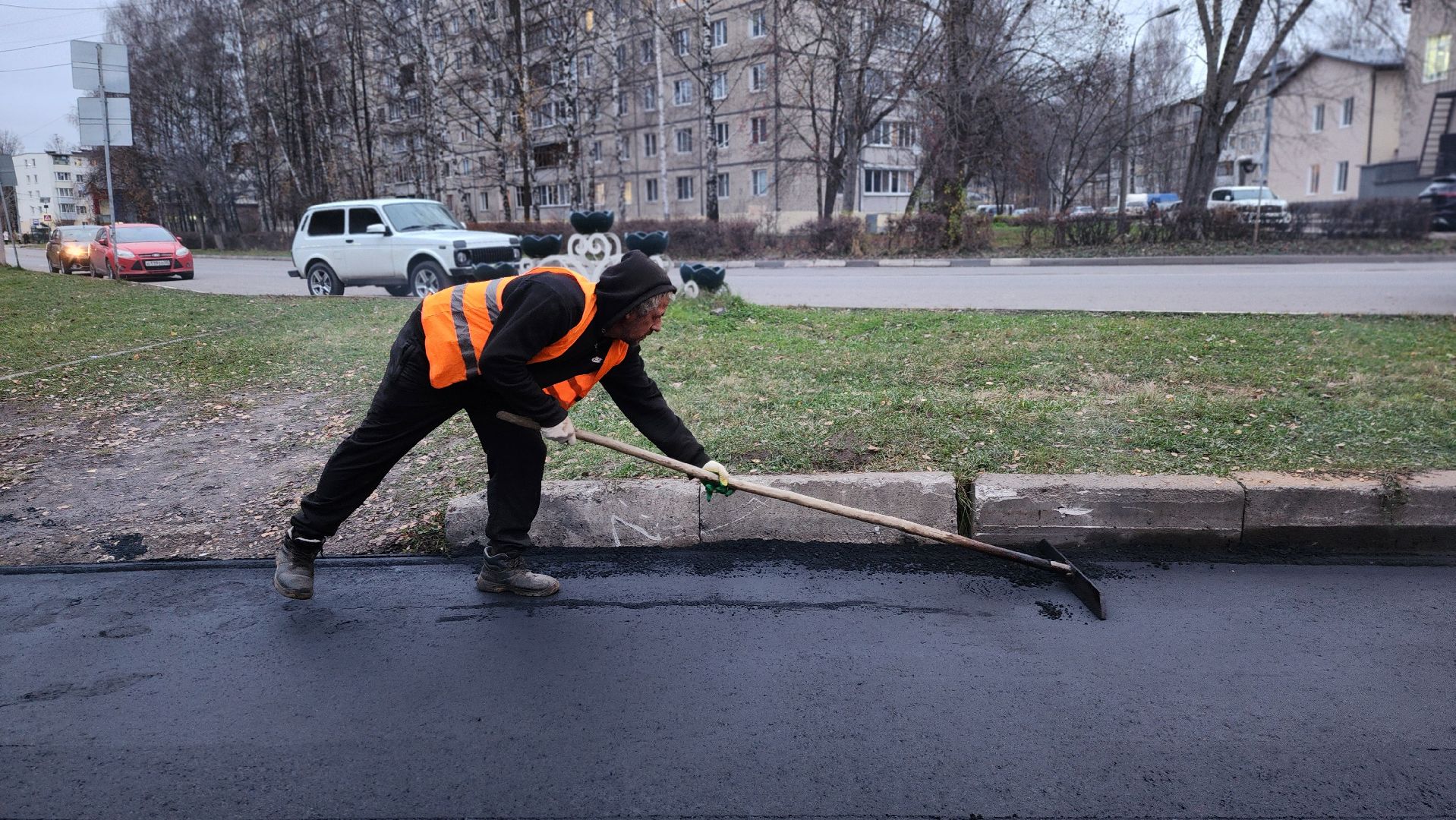 клин, улица карла маркса, новый асфальт, дороги,
