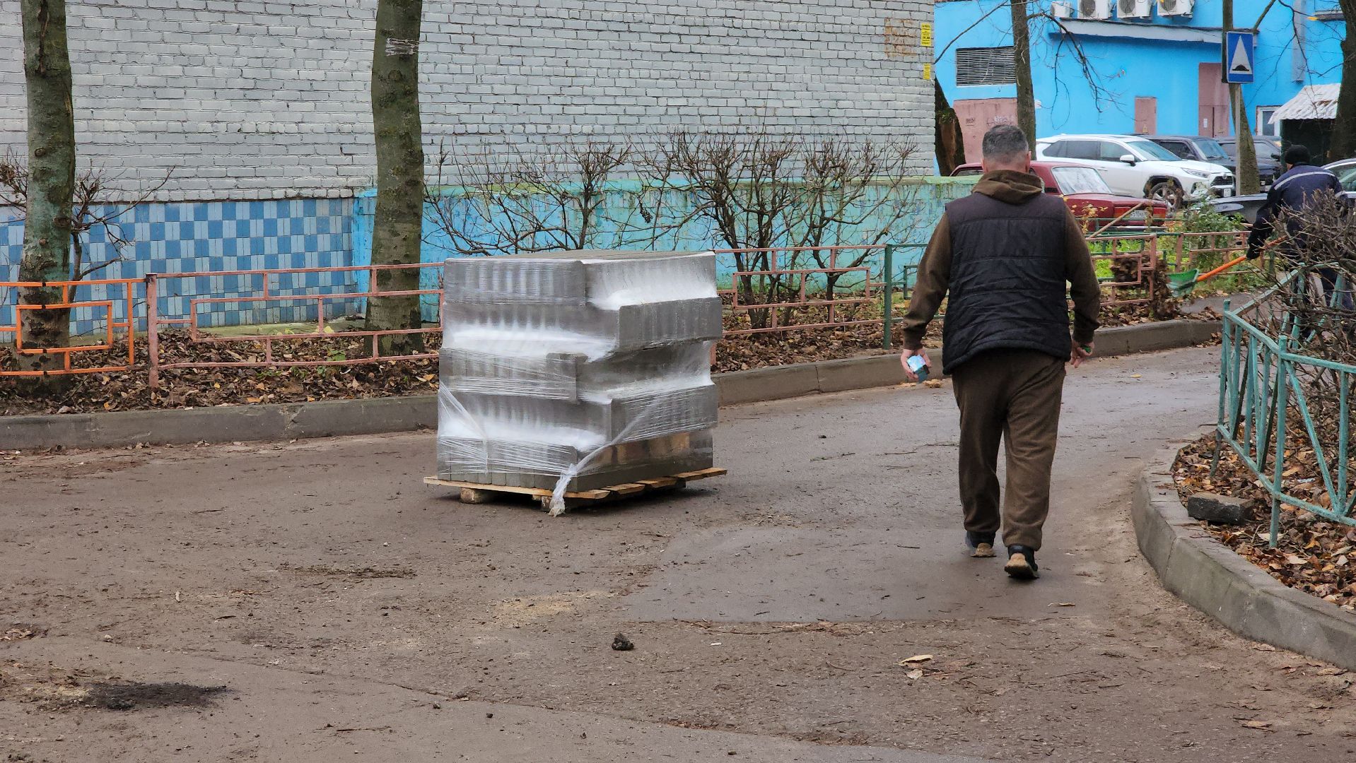 установка бордюров, Лобня, пешеходные тротуары, Благоустройство ,