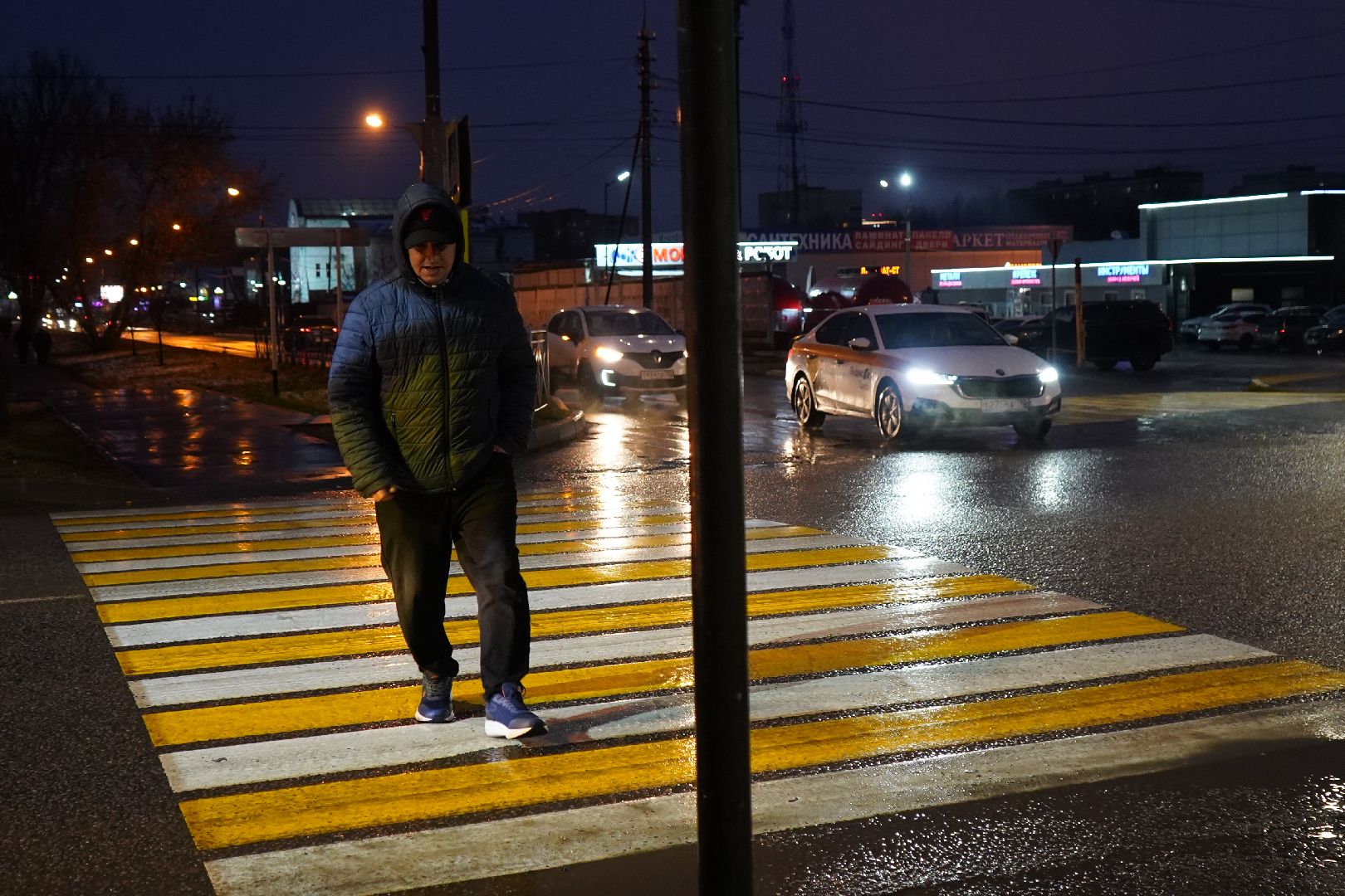 дороги, проекционная разметка, ступино, переход,