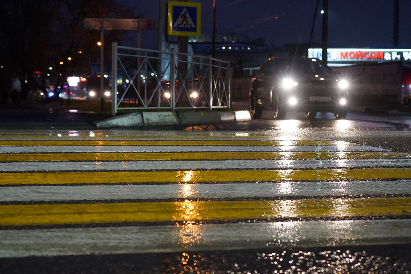 дороги, проекционная разметка, ступино, переход,