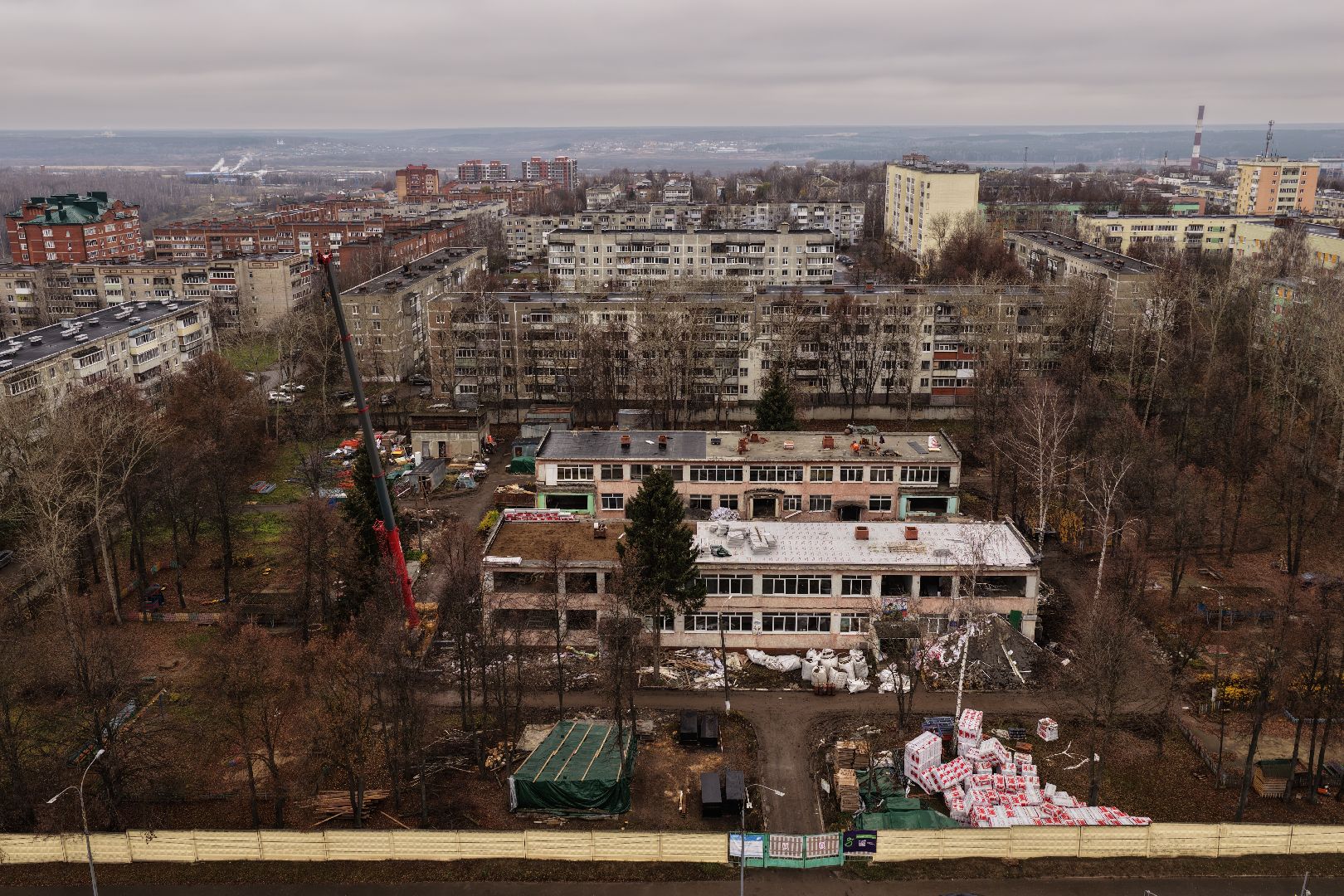 видео с коптера, детский сад 13 в кашире, капремонт детского сада в кашире,