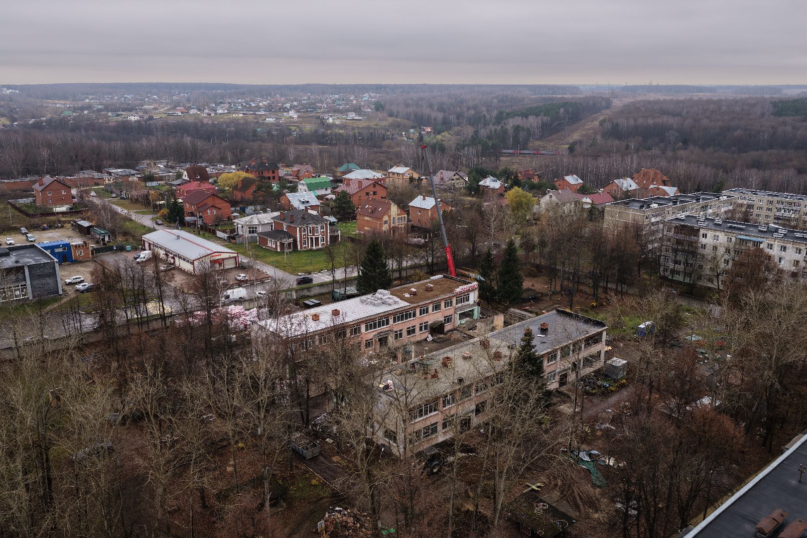 видео с коптера, детский сад 13 в кашире, капремонт детского сада в кашире,