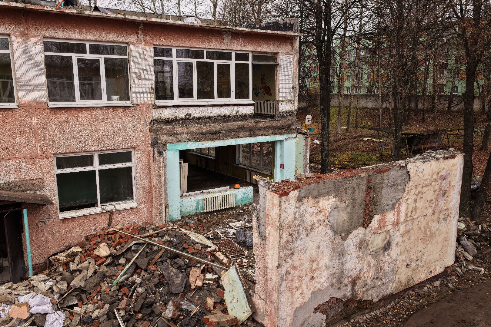 видео с коптера, детский сад 13 в кашире, капремонт детского сада в кашире,