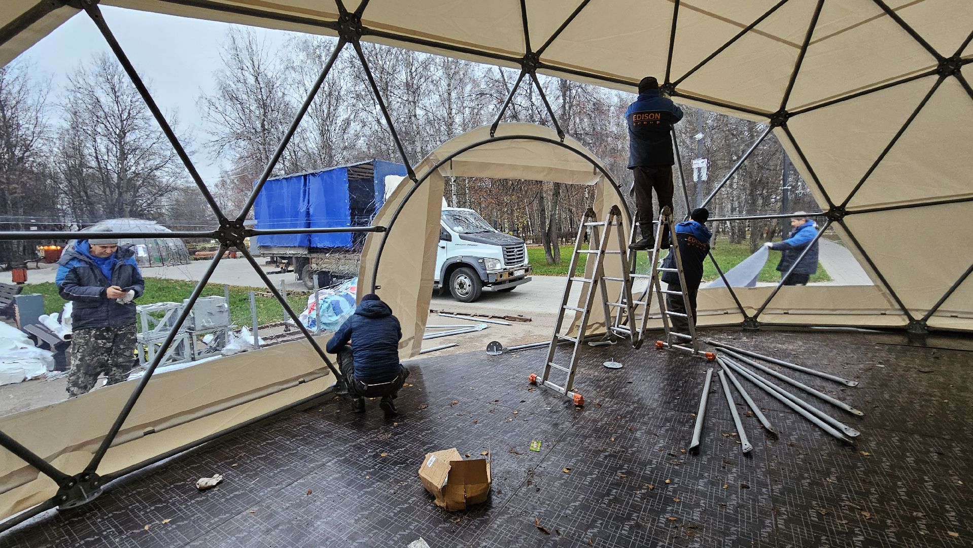 долгопрудный, центральный парк победы, ледовый каток,  зима в подмосковье, зима в подмосковье 2025,