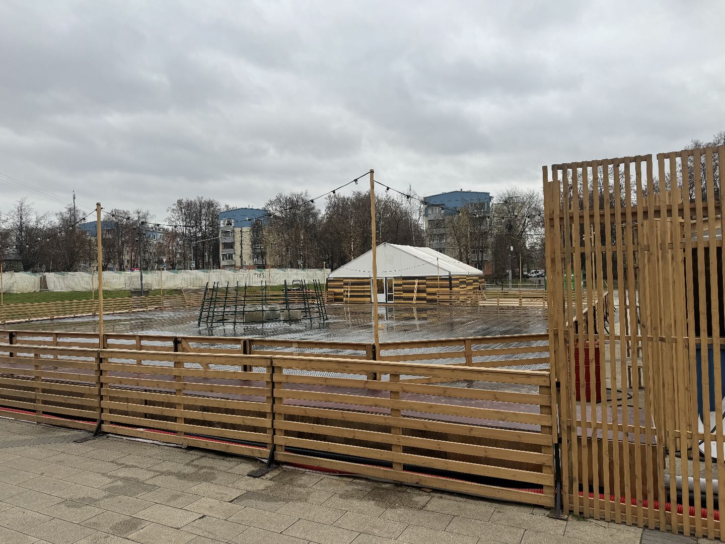 каток , зима в подмосковье, ленинский городской округ,