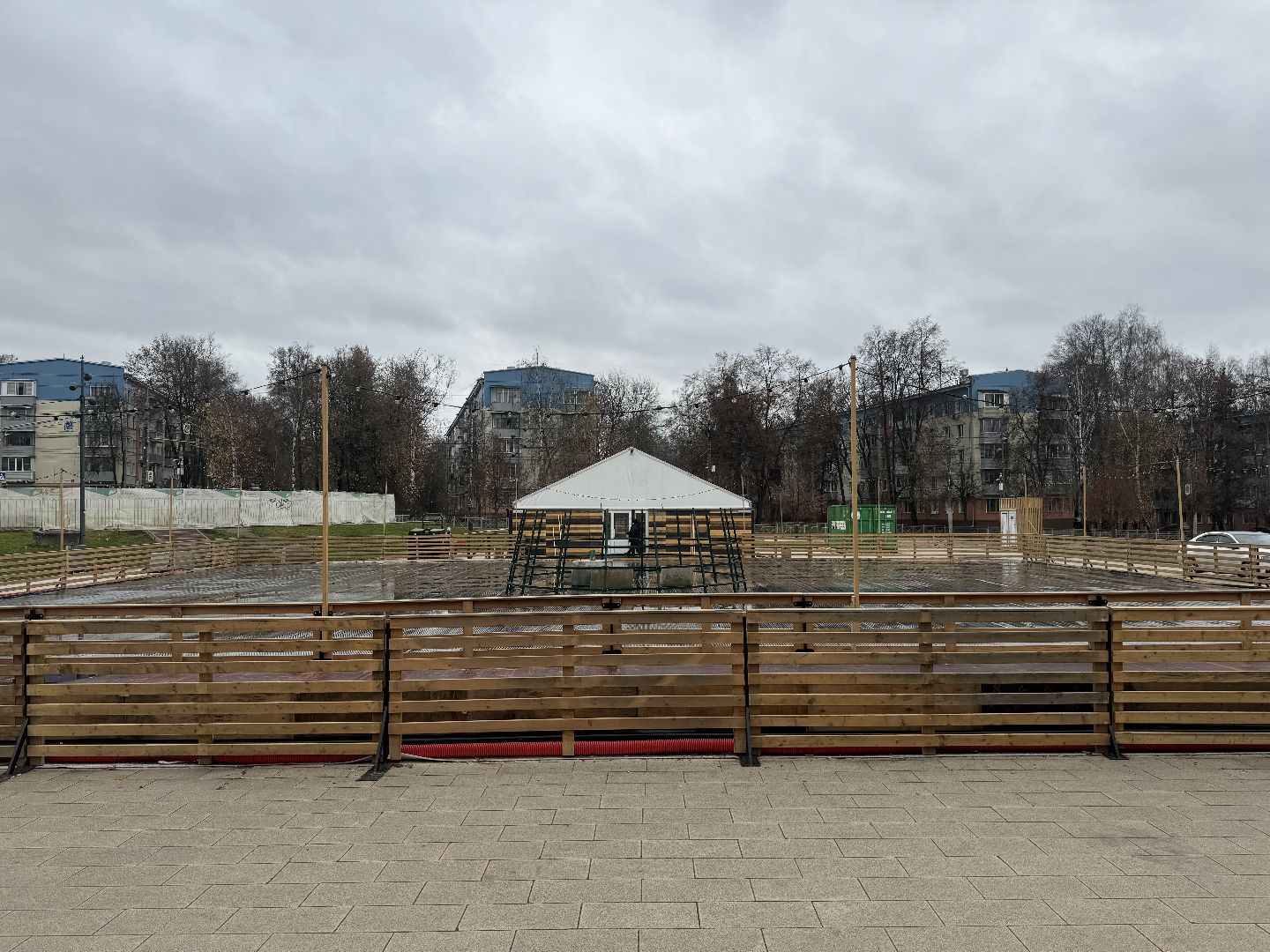 каток , зима в подмосковье, ленинский городской округ,