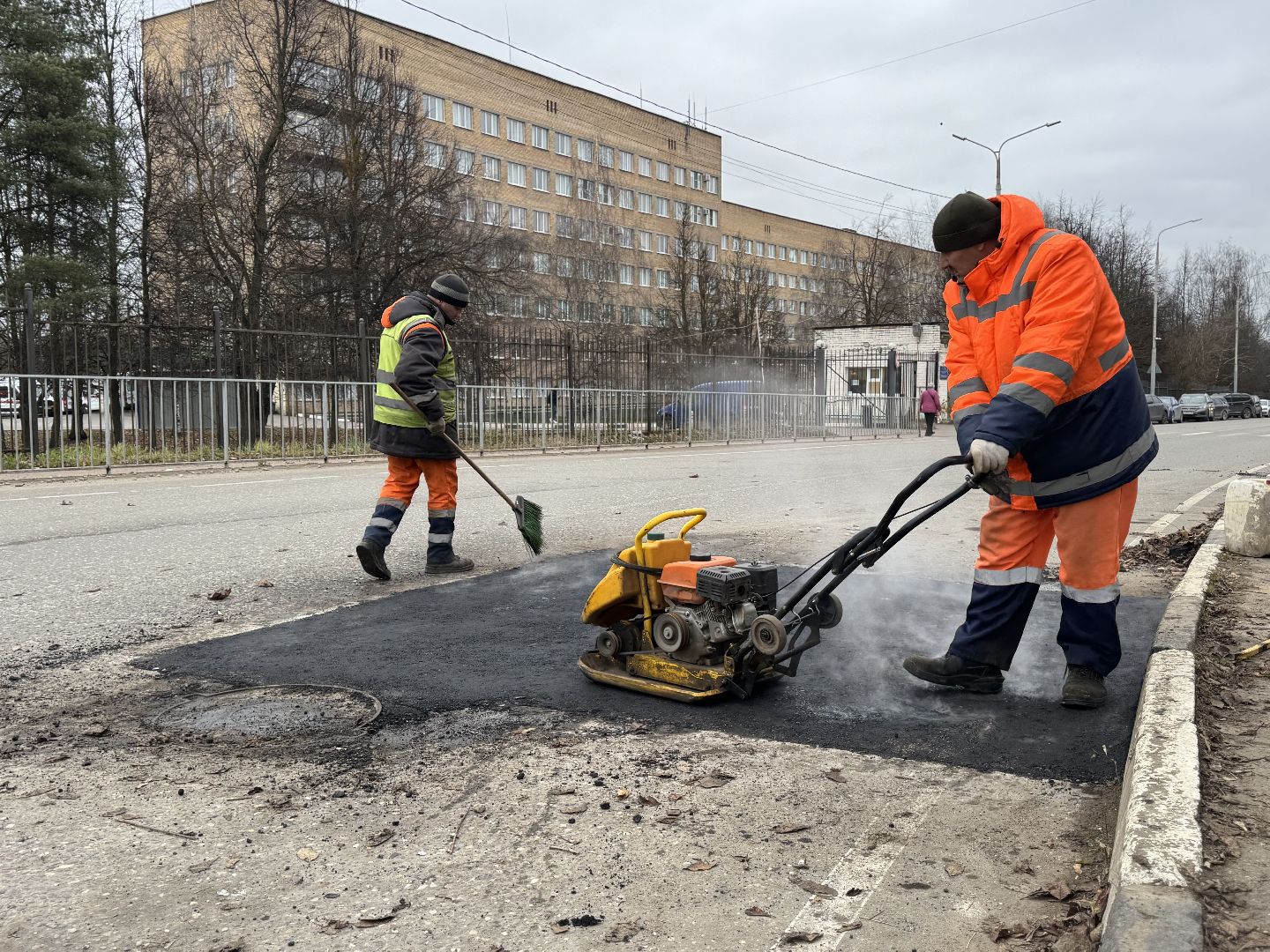 Сергиев Посад, улица Дружбы, ямочный ремон,
