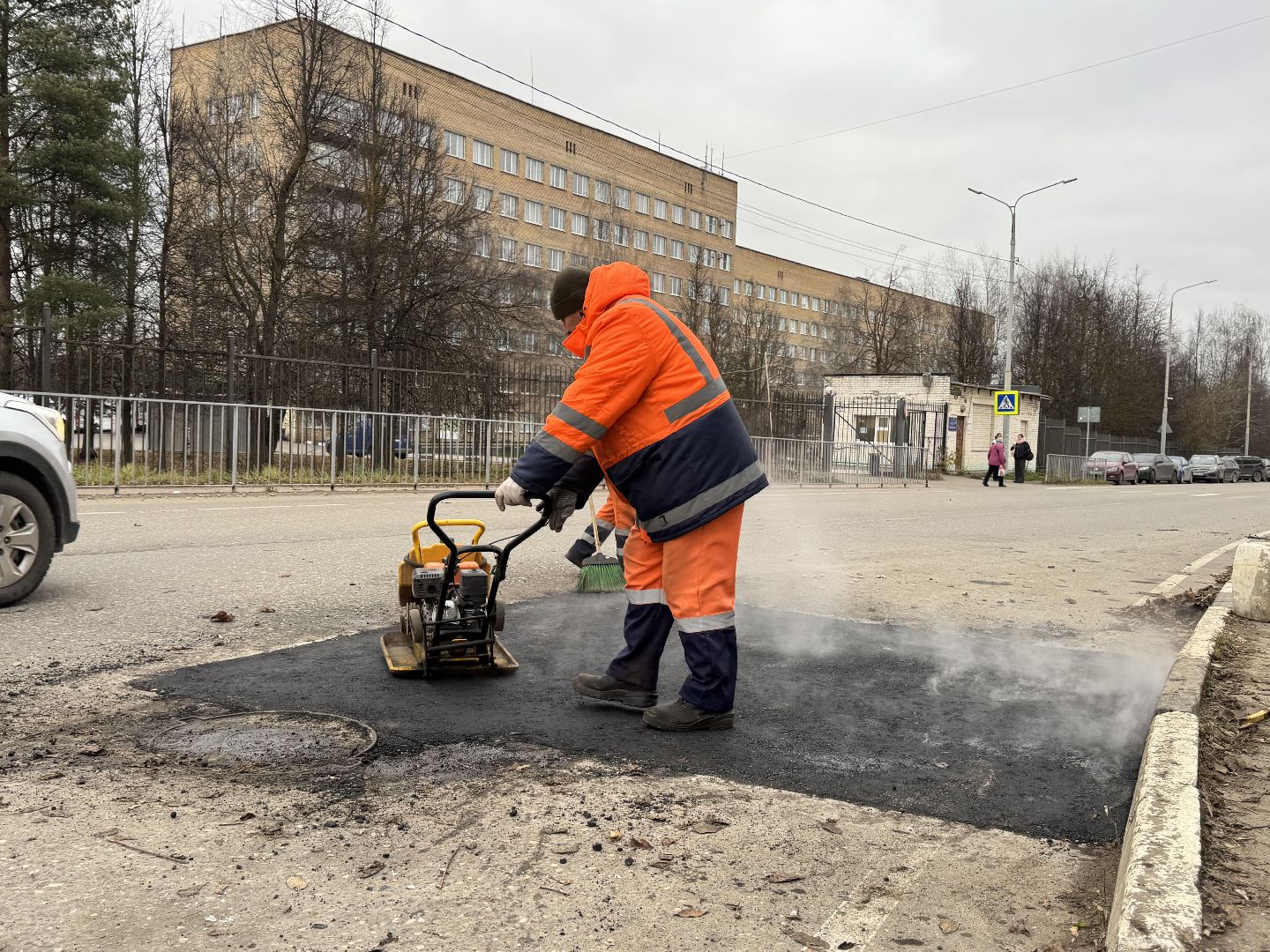 Сергиев Посад, улица Дружбы, ямочный ремон,