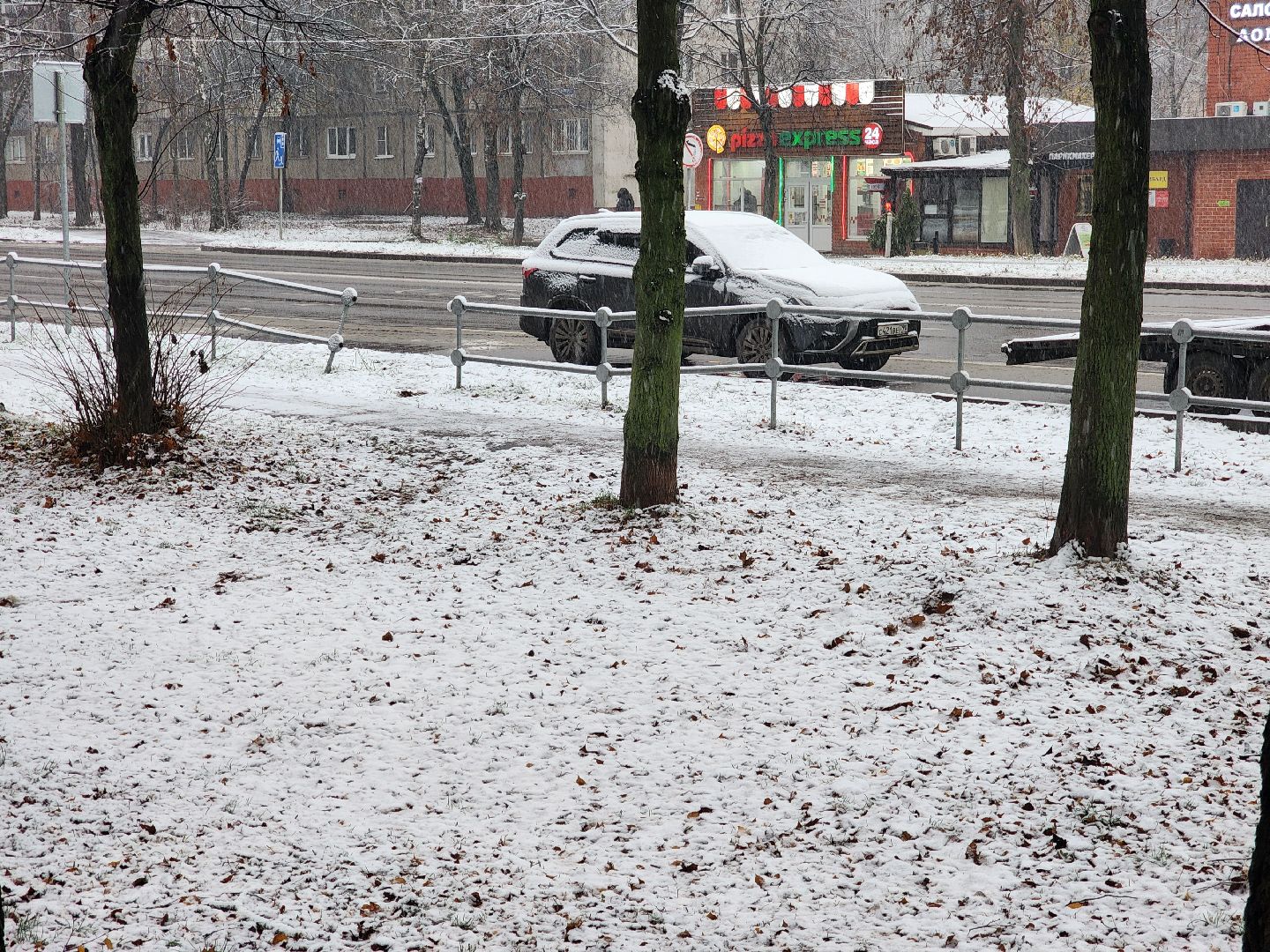 подольск, первый снег, Снежки, погода,