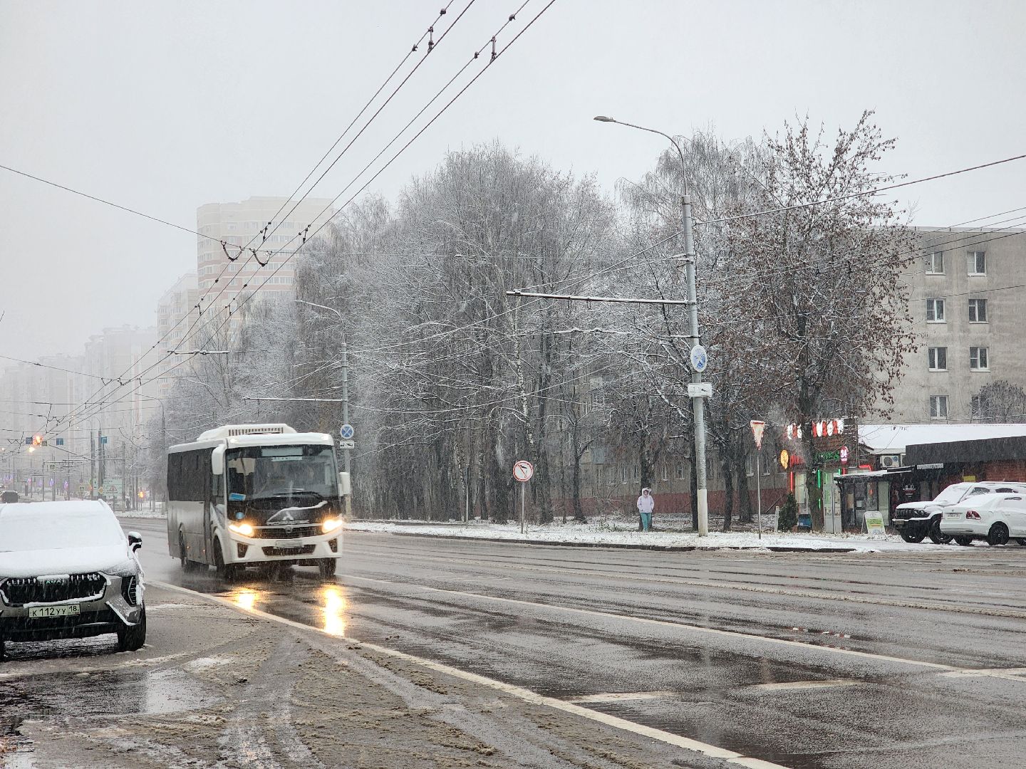 подольск, первый снег, Снежки, погода,