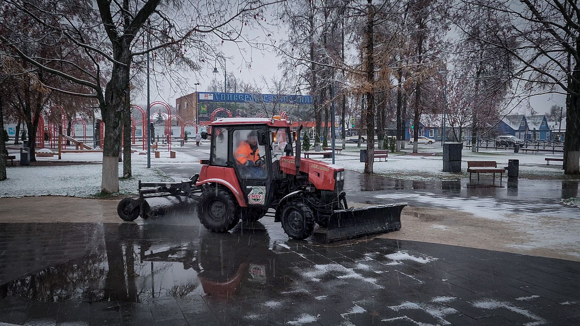 бронницы, уборка снега в бронницах, устранение последствий снегопада,