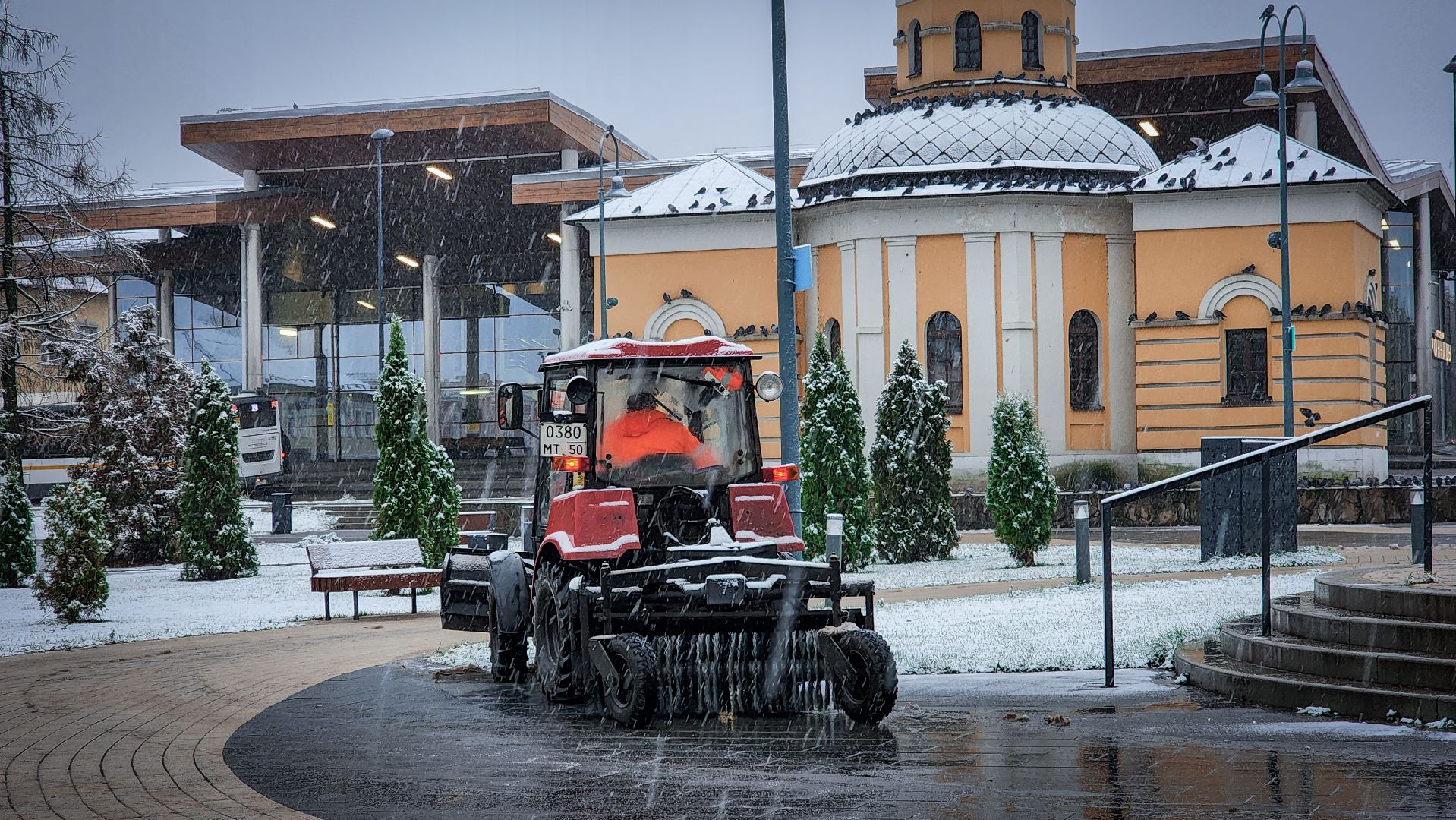 бронницы, уборка снега в бронницах, устранение последствий снегопада,