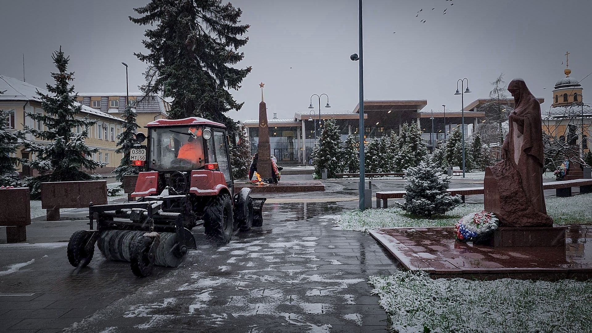 бронницы, уборка снега в бронницах, устранение последствий снегопада,