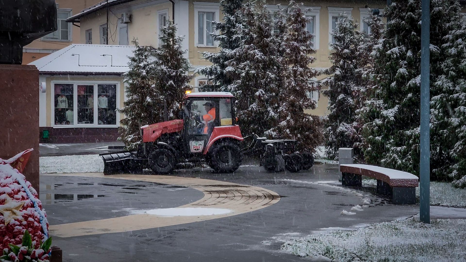 бронницы, уборка снега в бронницах, устранение последствий снегопада,