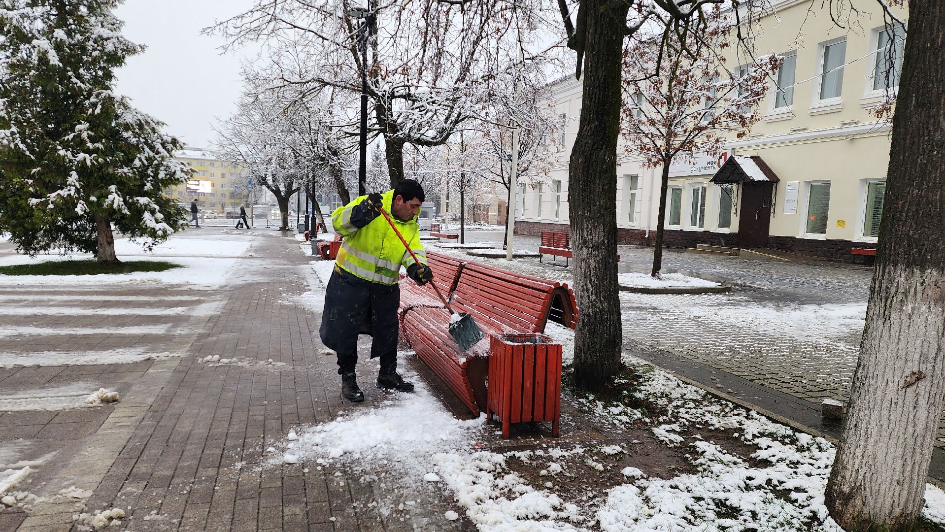 истра, снегопад, благоустройство,
