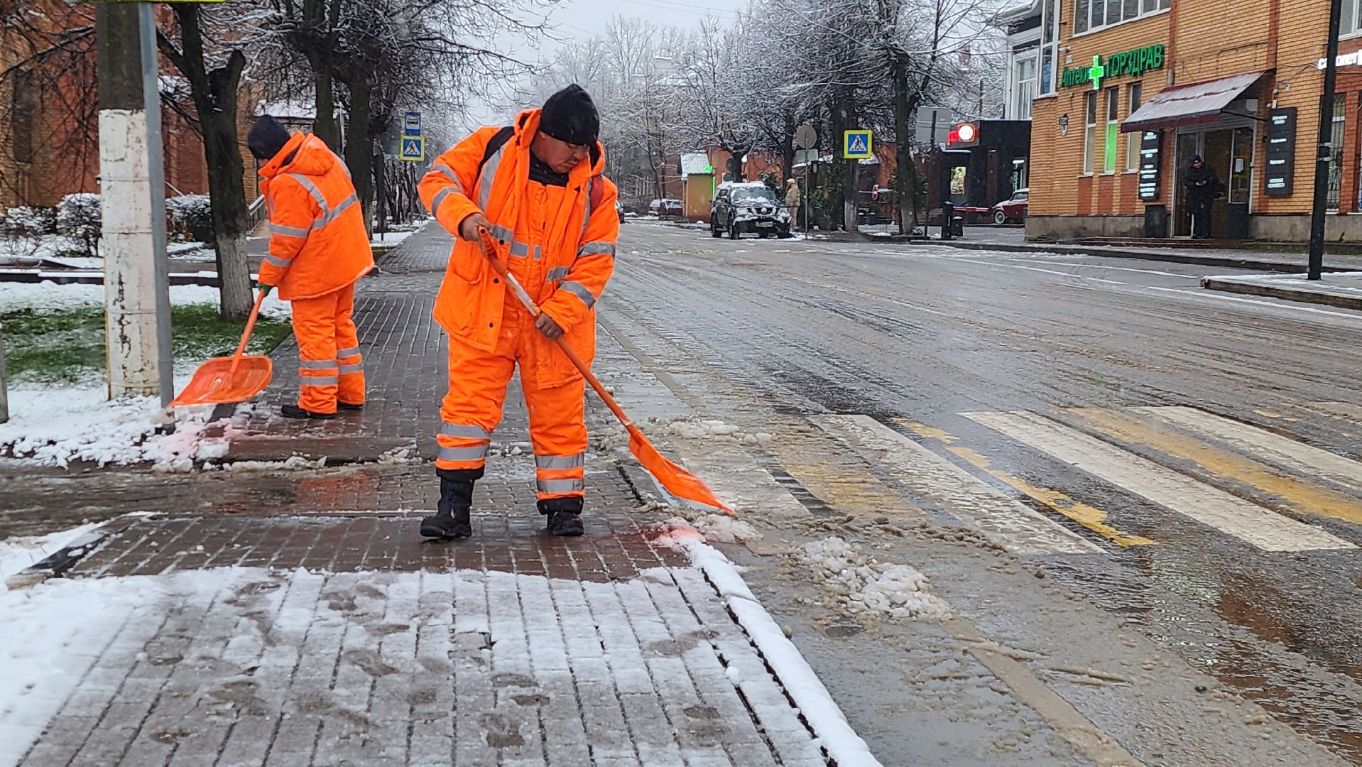 истра, снегопад, благоустройство,