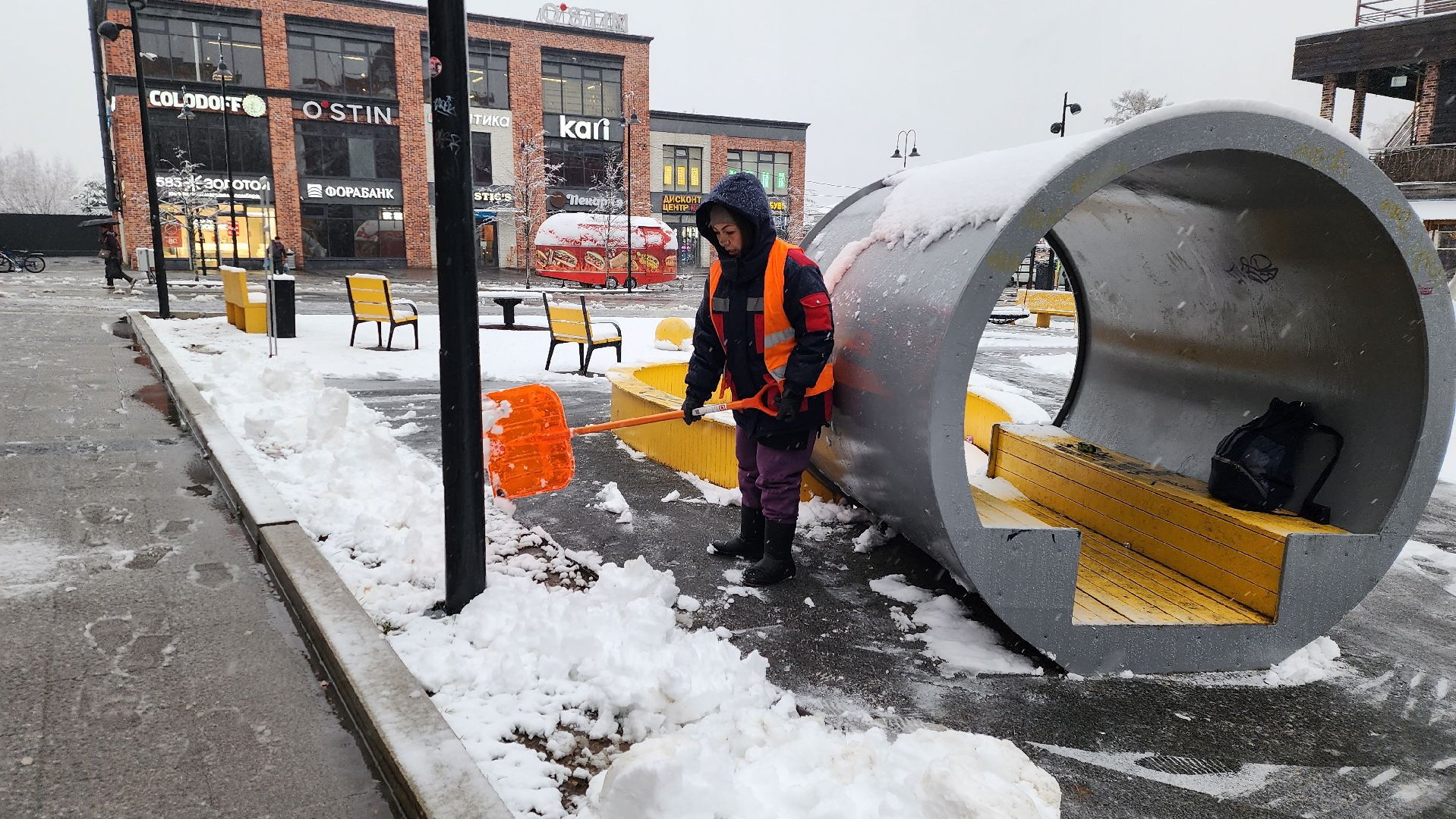 истра, снегопад, благоустройство,