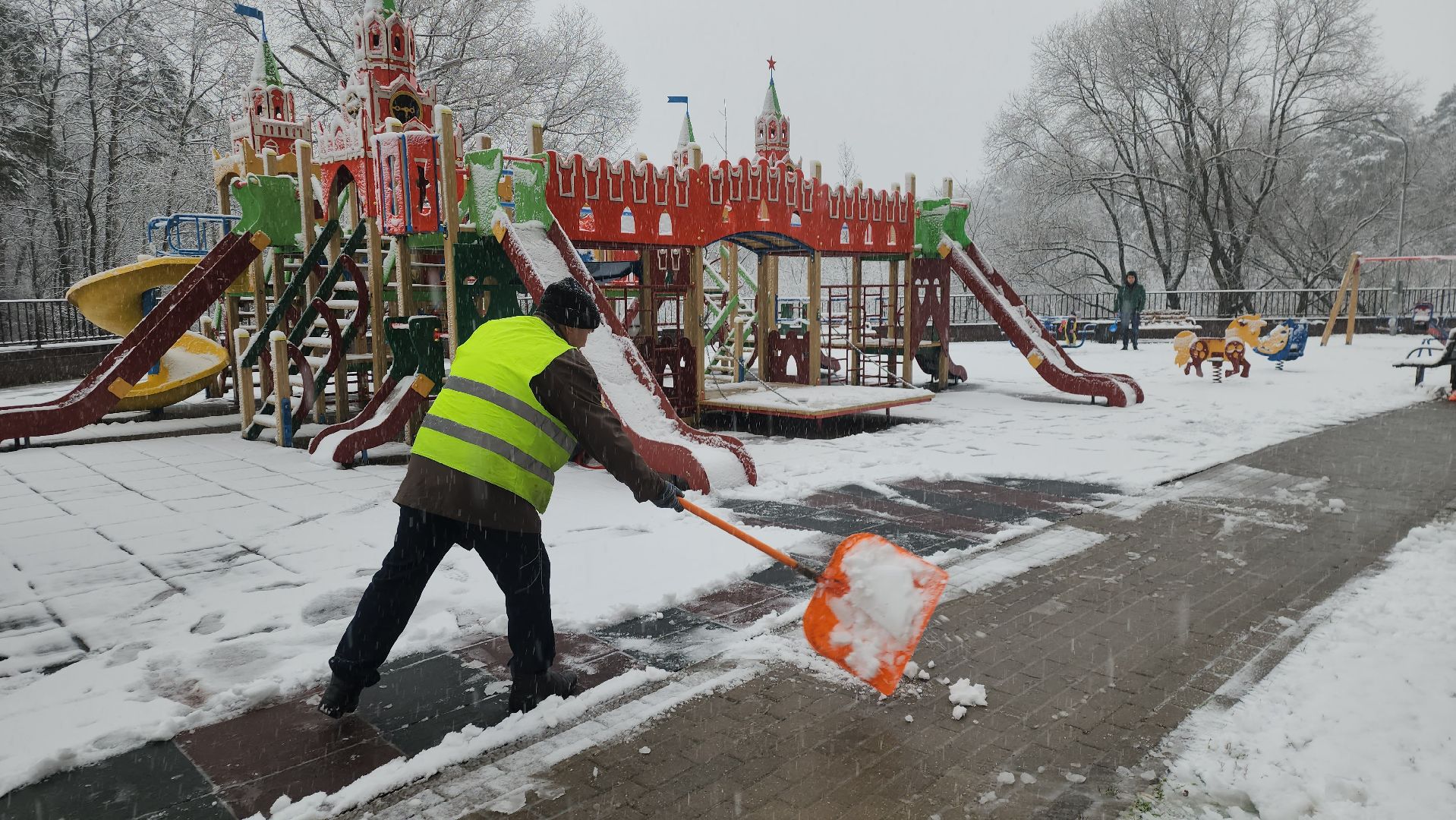 красногорск, первый снег,