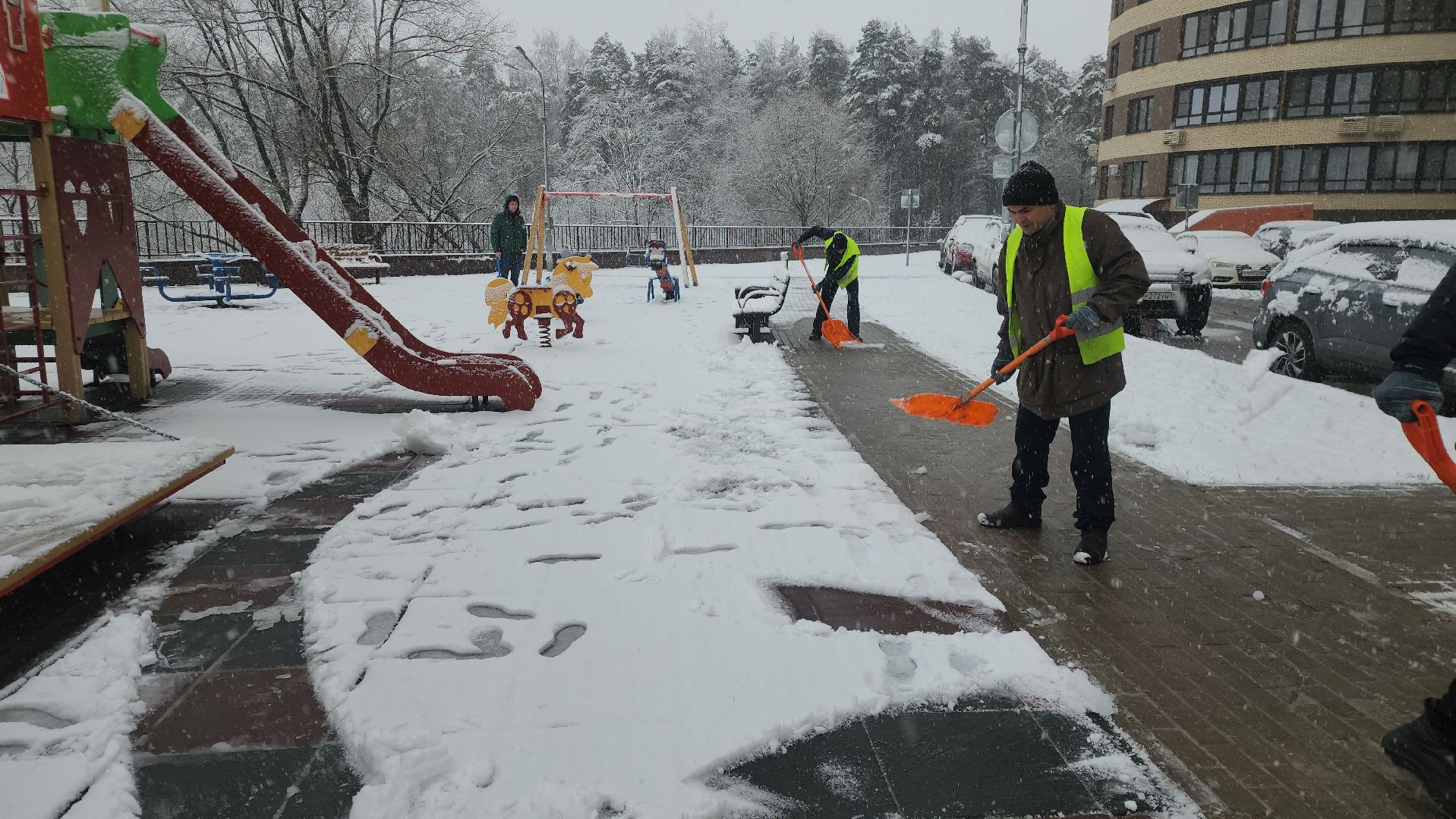 красногорск, первый снег,