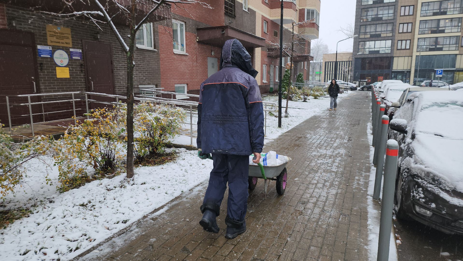 красногорск, первый снег,