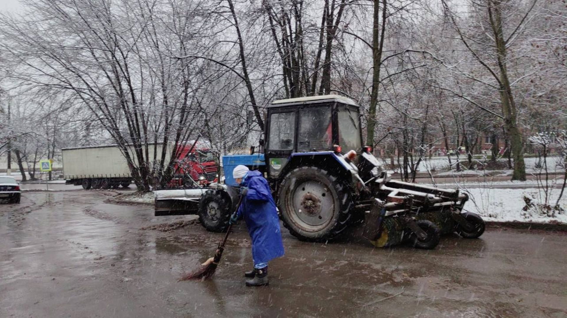 люберцы, первый снег, расчистка снега,