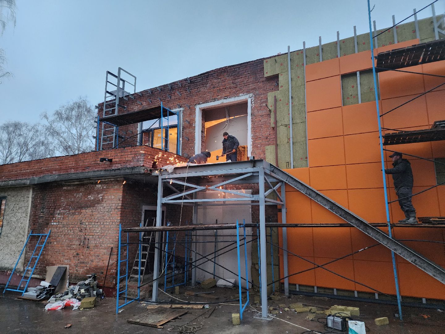 чехов, улица ильича 34а, детский сад, дошкольное отделение, лицей 4, капитальный ремонт, капремонт здания, фасадные работы, утепление наружных стен, облицовка, гидроизоляция, замена кровли, госпрограмма московской области, реконструкция,входная группа, пожарные лестницы, наружные работы,обновление,