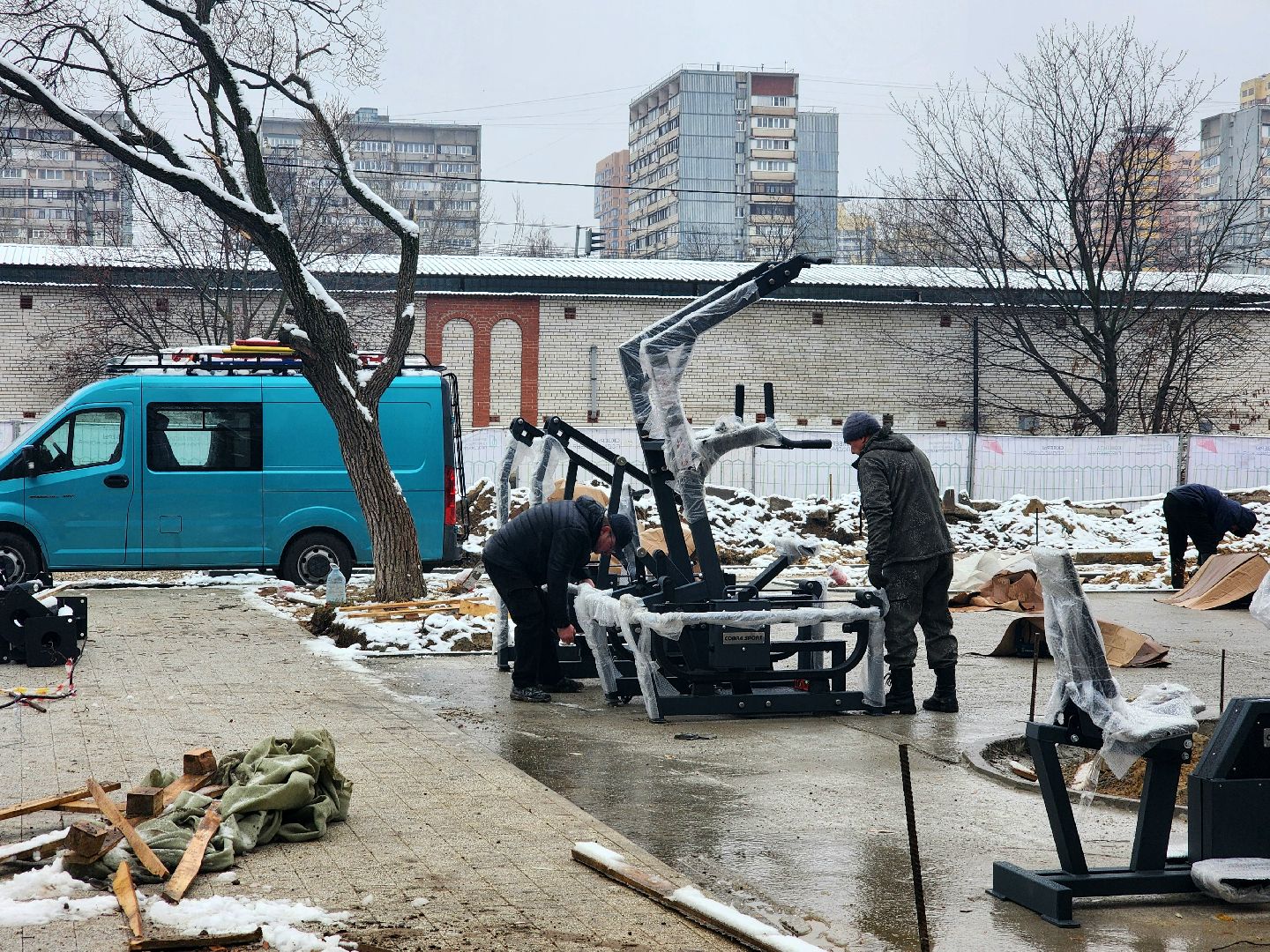 благоустройство, сквер , городская среда, осенне-зимний период,