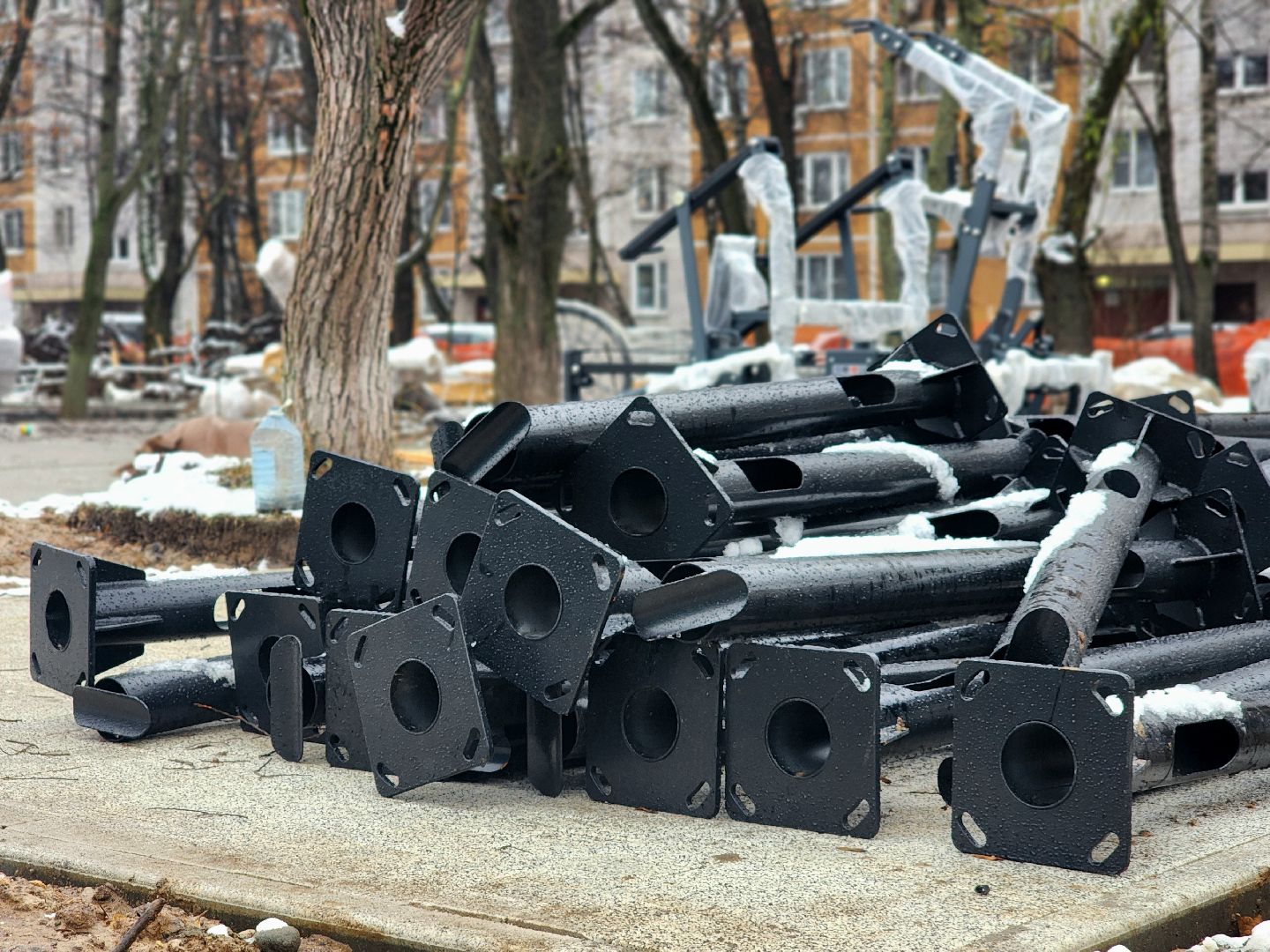 благоустройство, сквер , городская среда, осенне-зимний период,