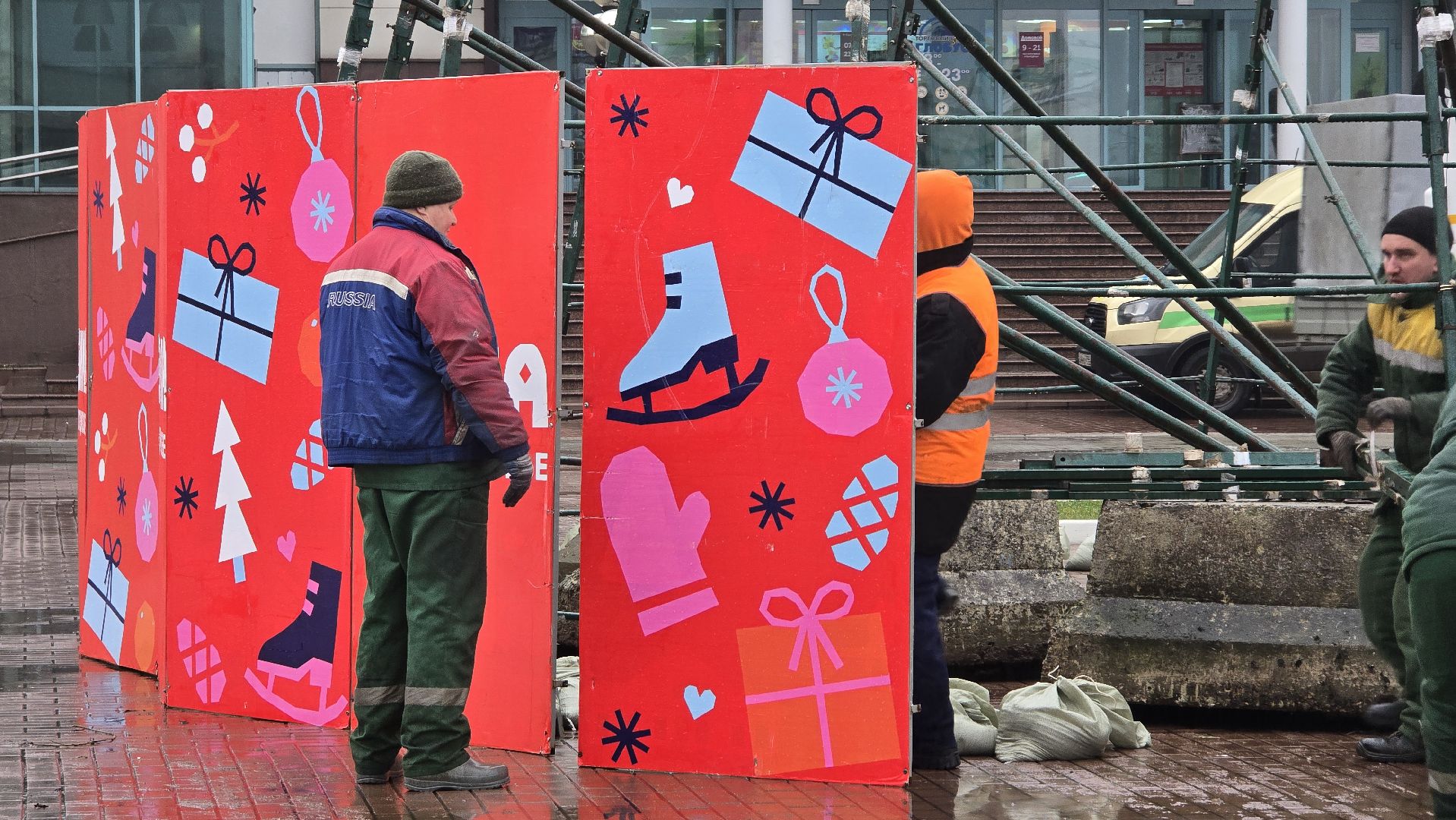 Коломна, новогодняя елка,подготовка к новому году,