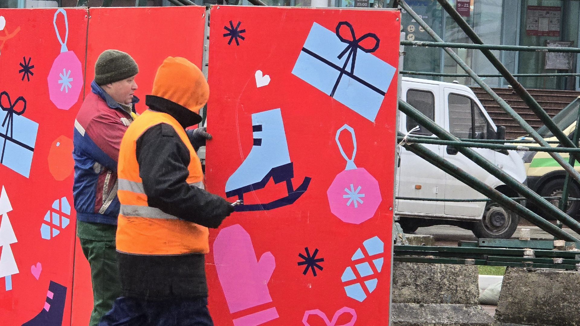 Коломна, новогодняя елка,подготовка к новому году,