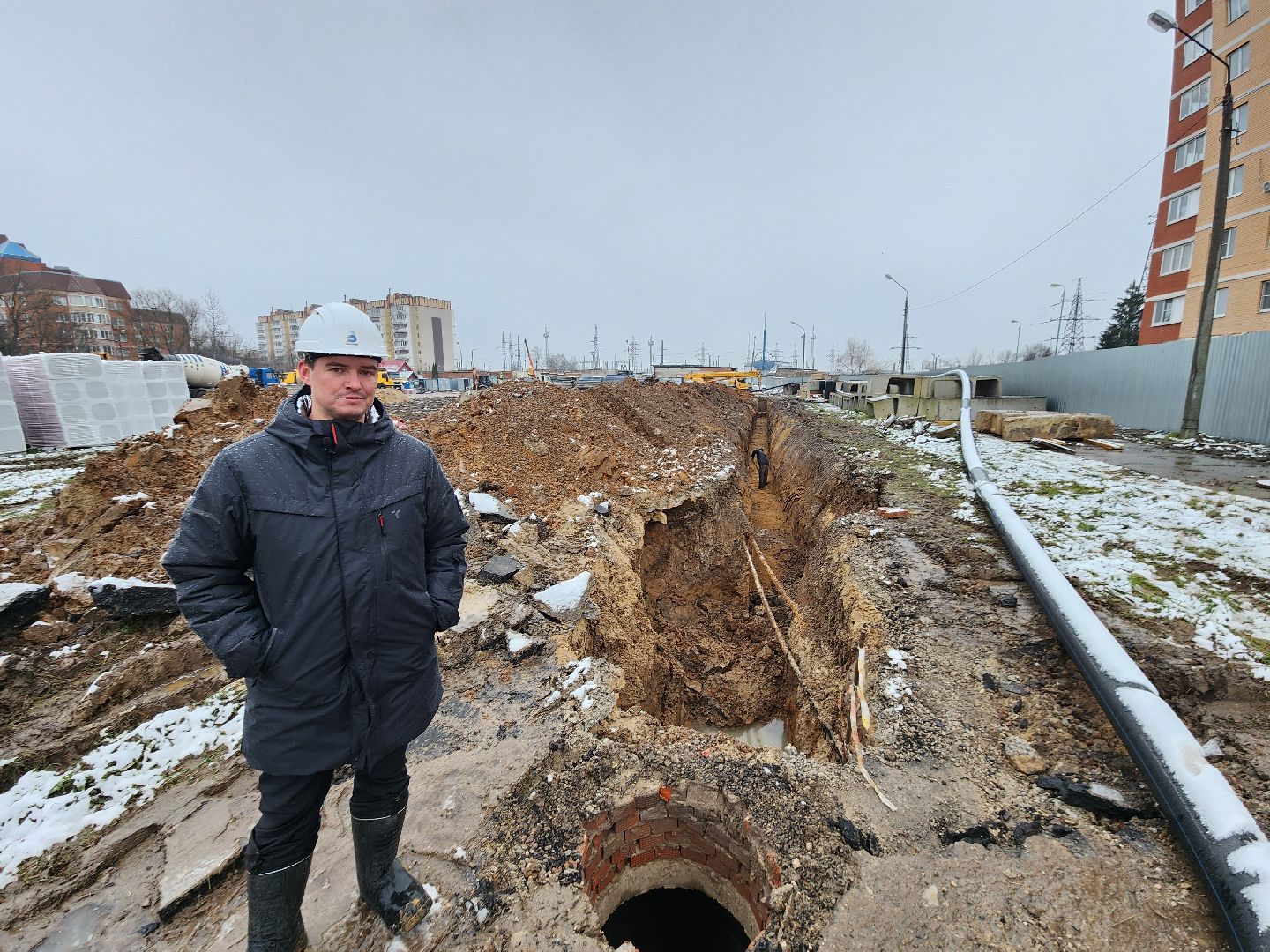 чехов, улица чехова 8а, гимназия 2, пристройка, новый корпус, строительство, реконструкция, прокладка инженерных сетей, водопровод, сеть водоснабжения, вынос кабелей, система электроснабжения, канализация, теплотрасса, котлован, фундамент, земляные работы, госпрограмма московской области,