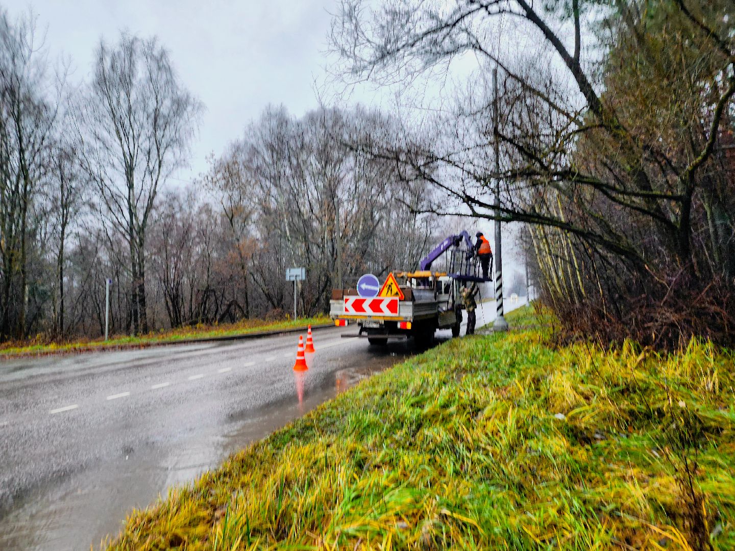 пущино, серпухов, освещение, мосавтодор, региональные дороги,