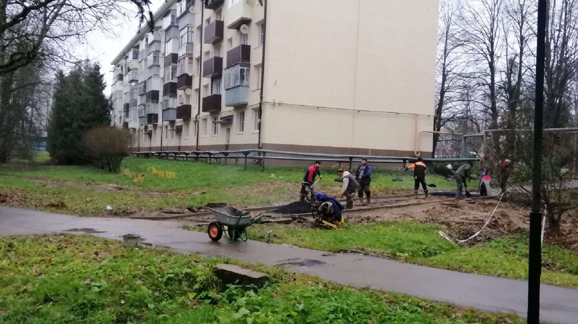 городской округ восход, благоустройство, тротуар в горбово, ремонт,