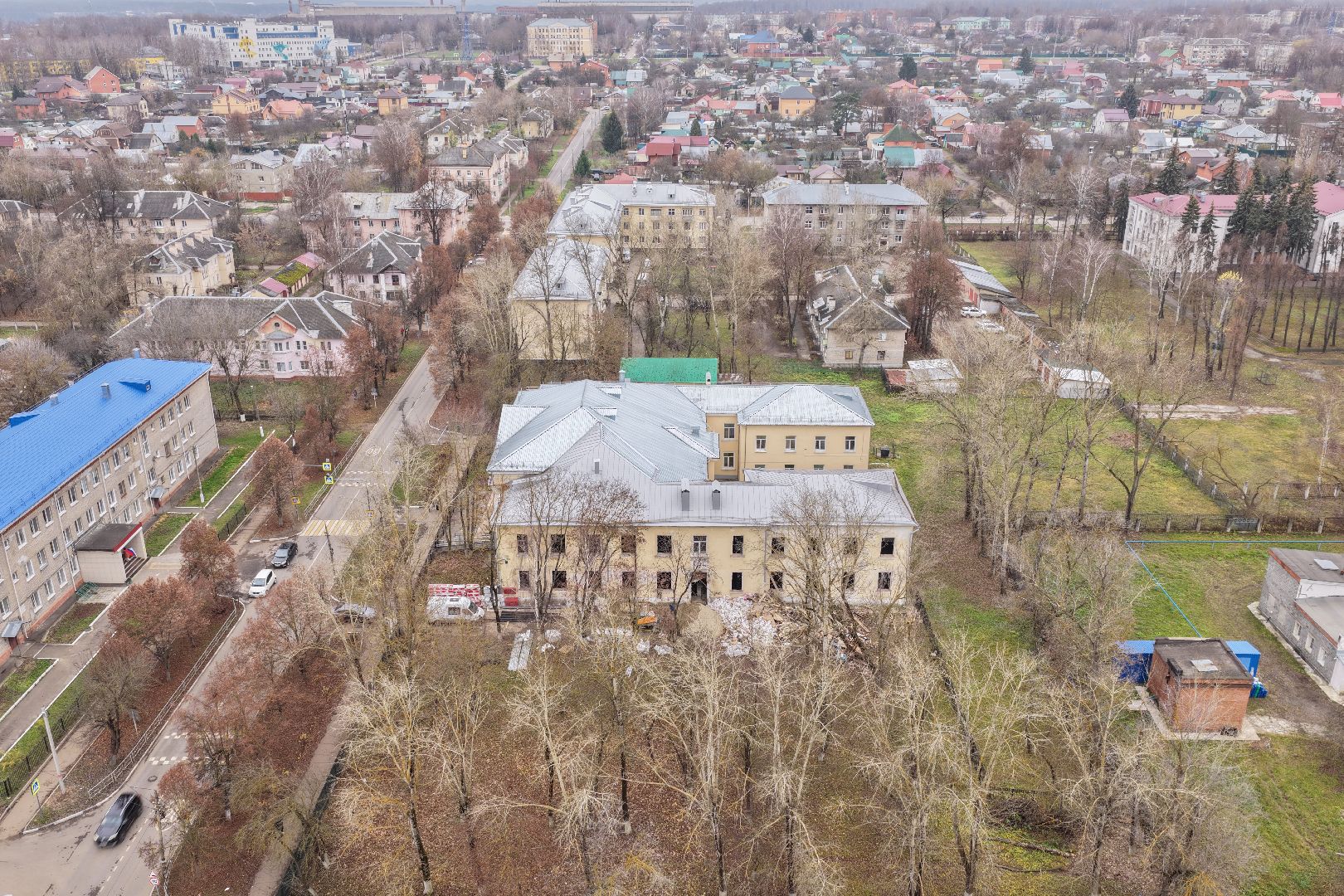 видео с коптера, музыкальная школа коломна, капремонт музыкальной школы,