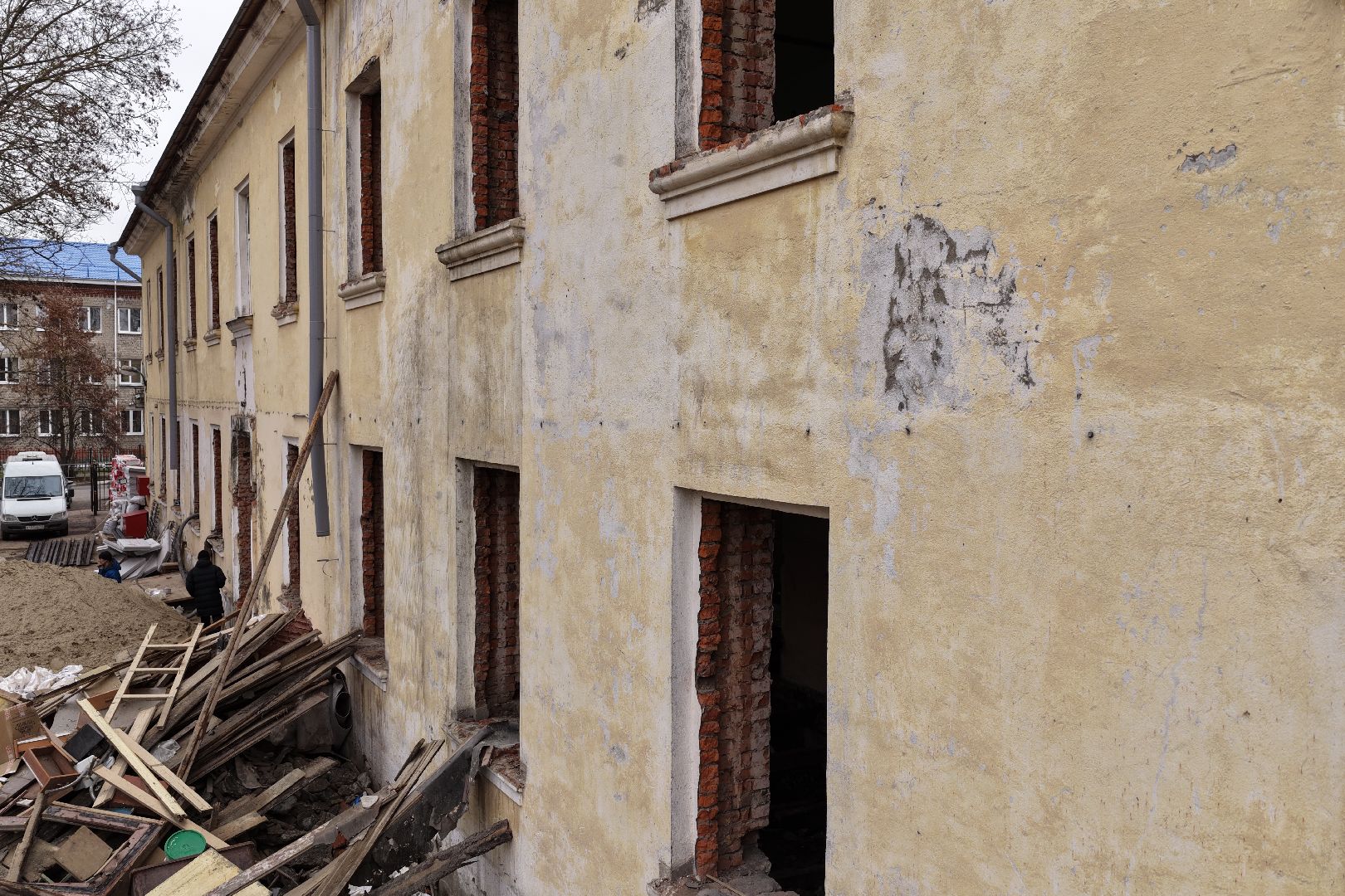 видео с коптера, музыкальная школа коломна, капремонт музыкальной школы,