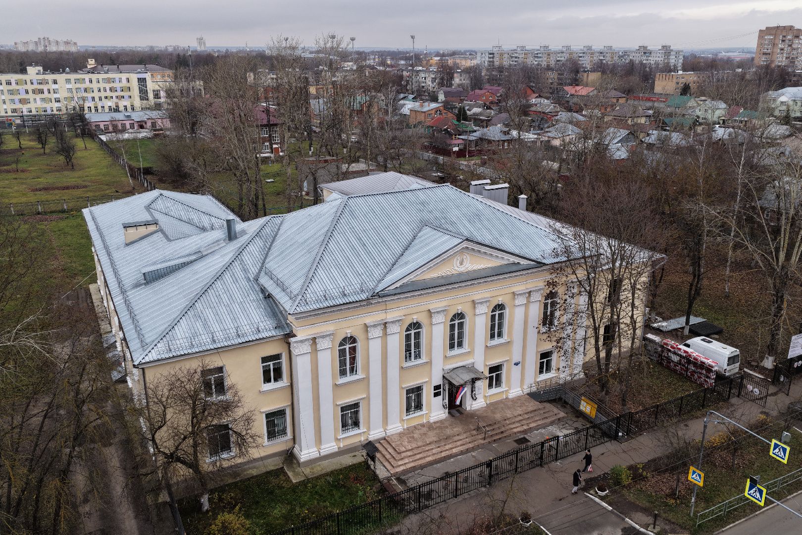 видео с коптера, музыкальная школа коломна, капремонт музыкальной школы,