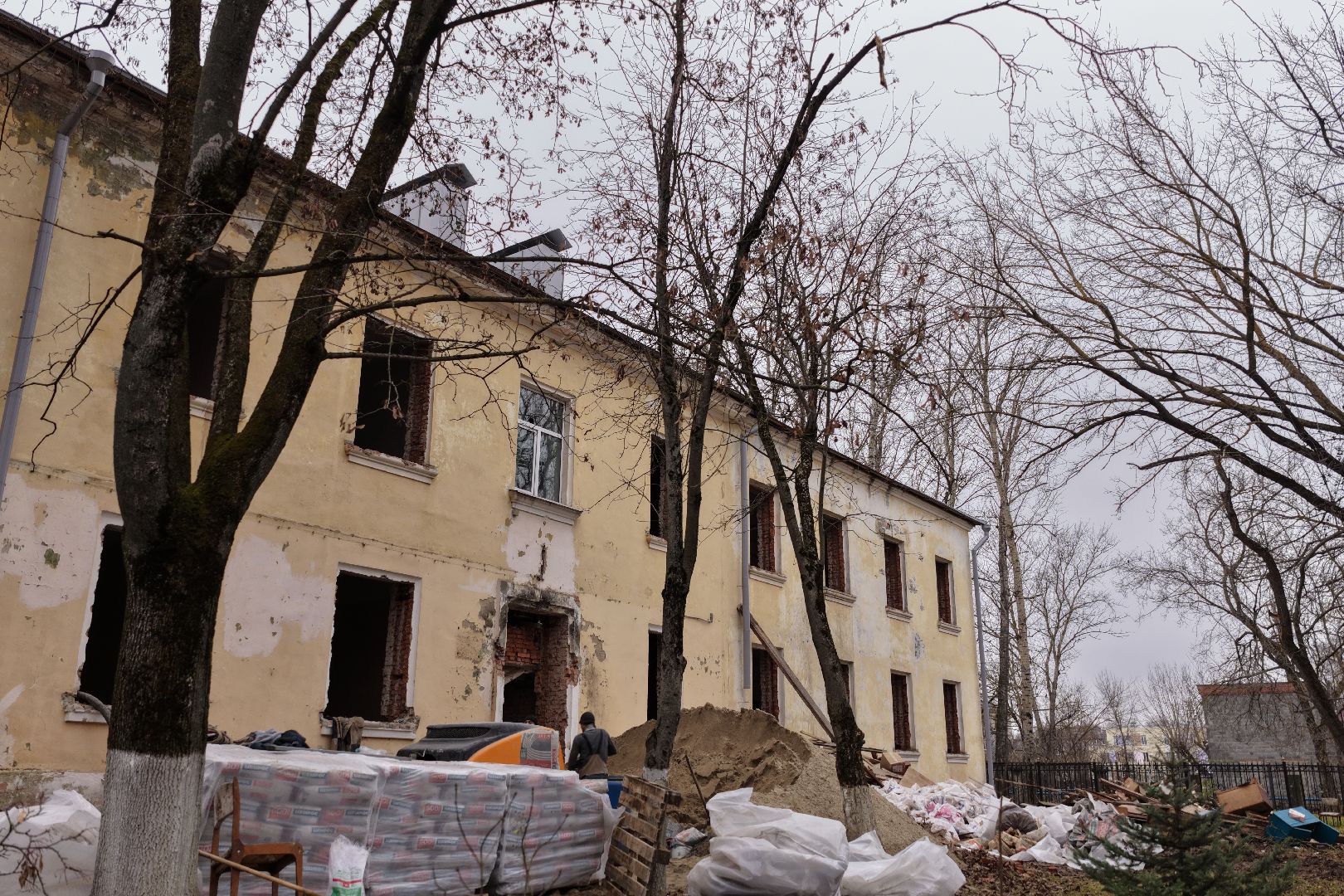 видео с коптера, музыкальная школа коломна, капремонт музыкальной школы,