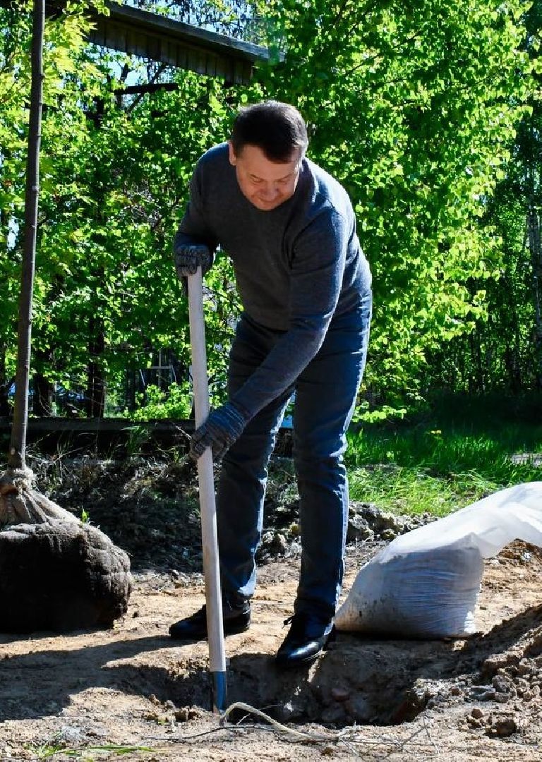 Лес, Победы, деревья, высадили, храм, Рождества, Иоанна, Предтечи