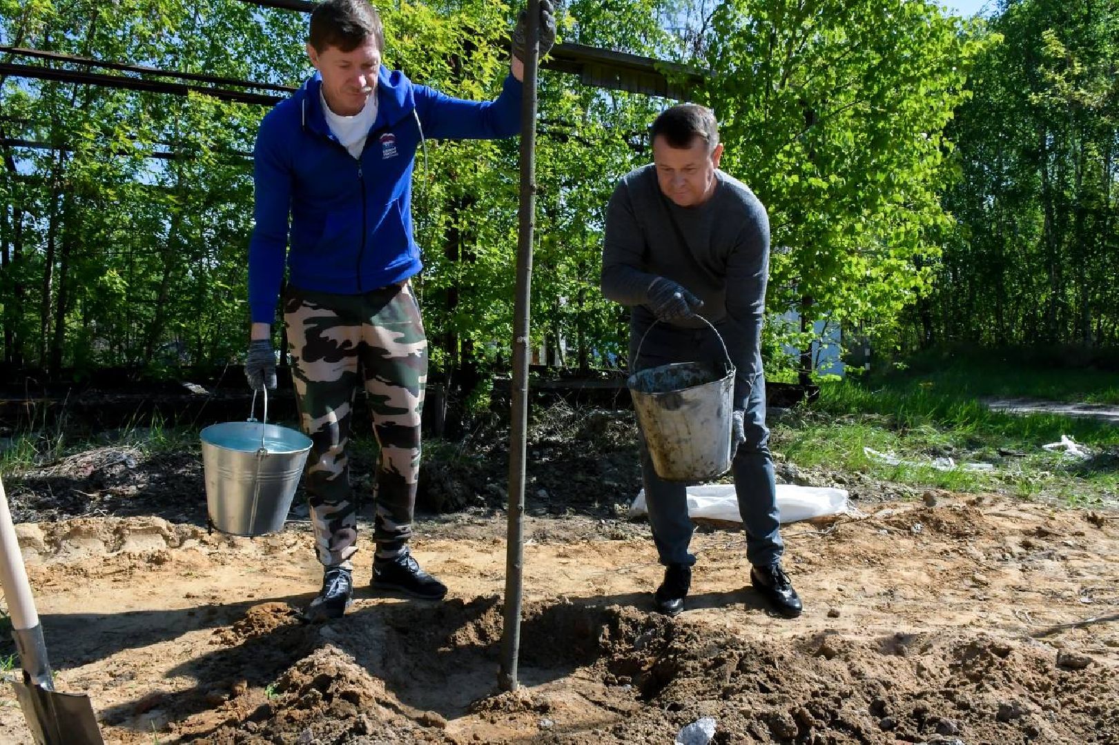 Лес, Победы, деревья, высадили, храм, Рождества, Иоанна, Предтечи