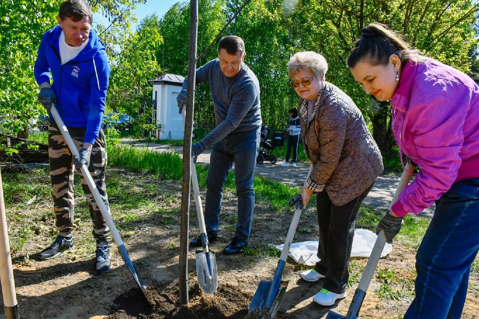 Лес, Победы, деревья, высадили, храм, Рождества, Иоанна, Предтечи